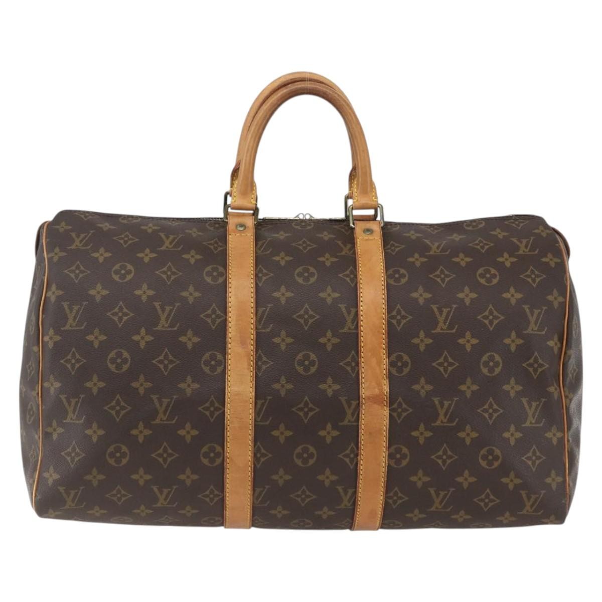 Louis Vuitton Keepall Monogram Canvas Brown Canvas Travel Bag Bag (Pre-Owned)