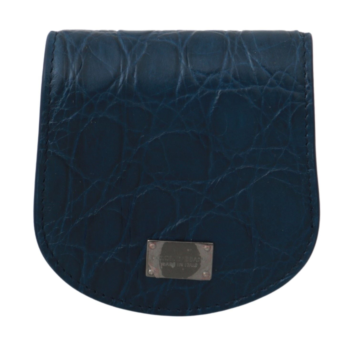 Dolce & Gabbana Blue Leather Holder Pocket Condom Men's Case