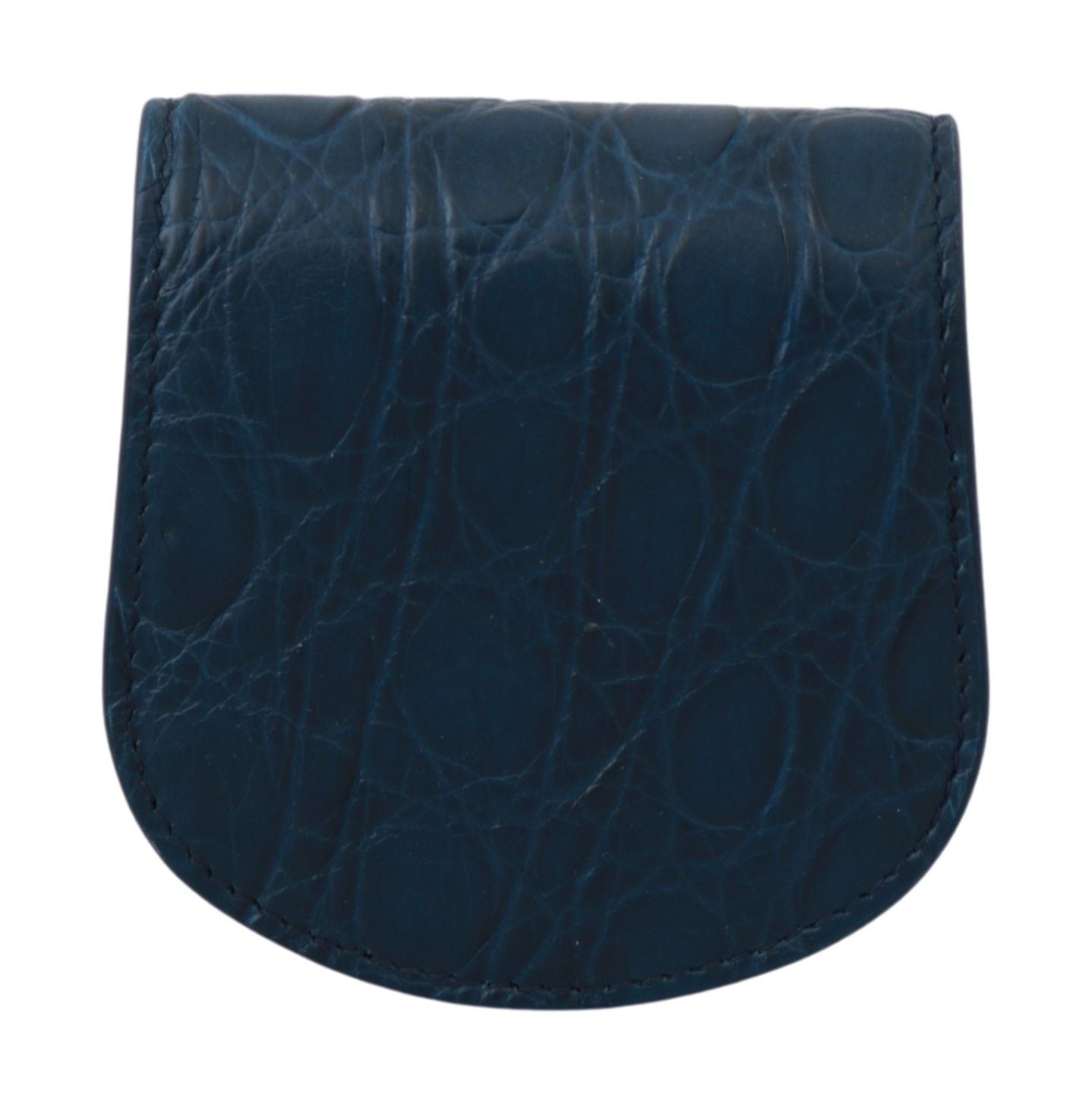 Dolce & Gabbana Sleek Blue Caimano Condom Case Men's Wallet