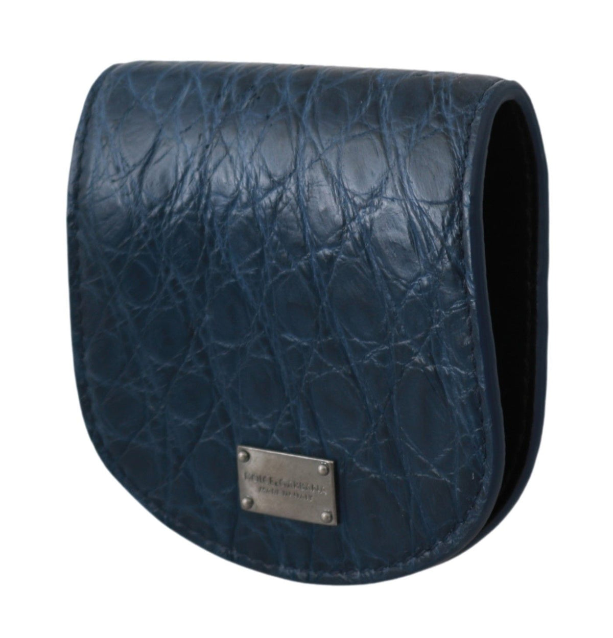 Dolce & Gabbana Blue Holder Pocket Wallet Blue Exotic Skin Condom Men's Case