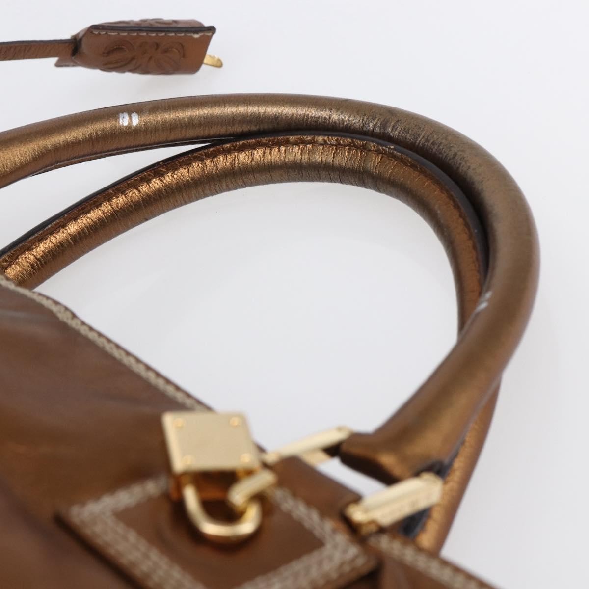Loewe Vintage Anagram Tote Leather Metallic Leather Tote Bag Bag (Pre-Owned)