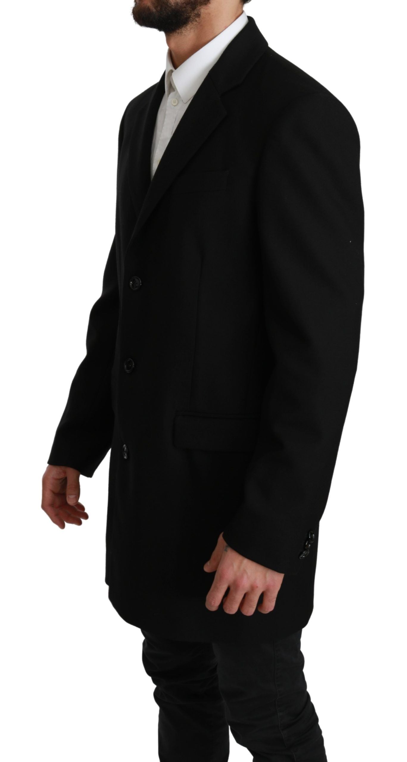 Dolce & Gabbana Elegant Black Wool Formal Men's Blazer