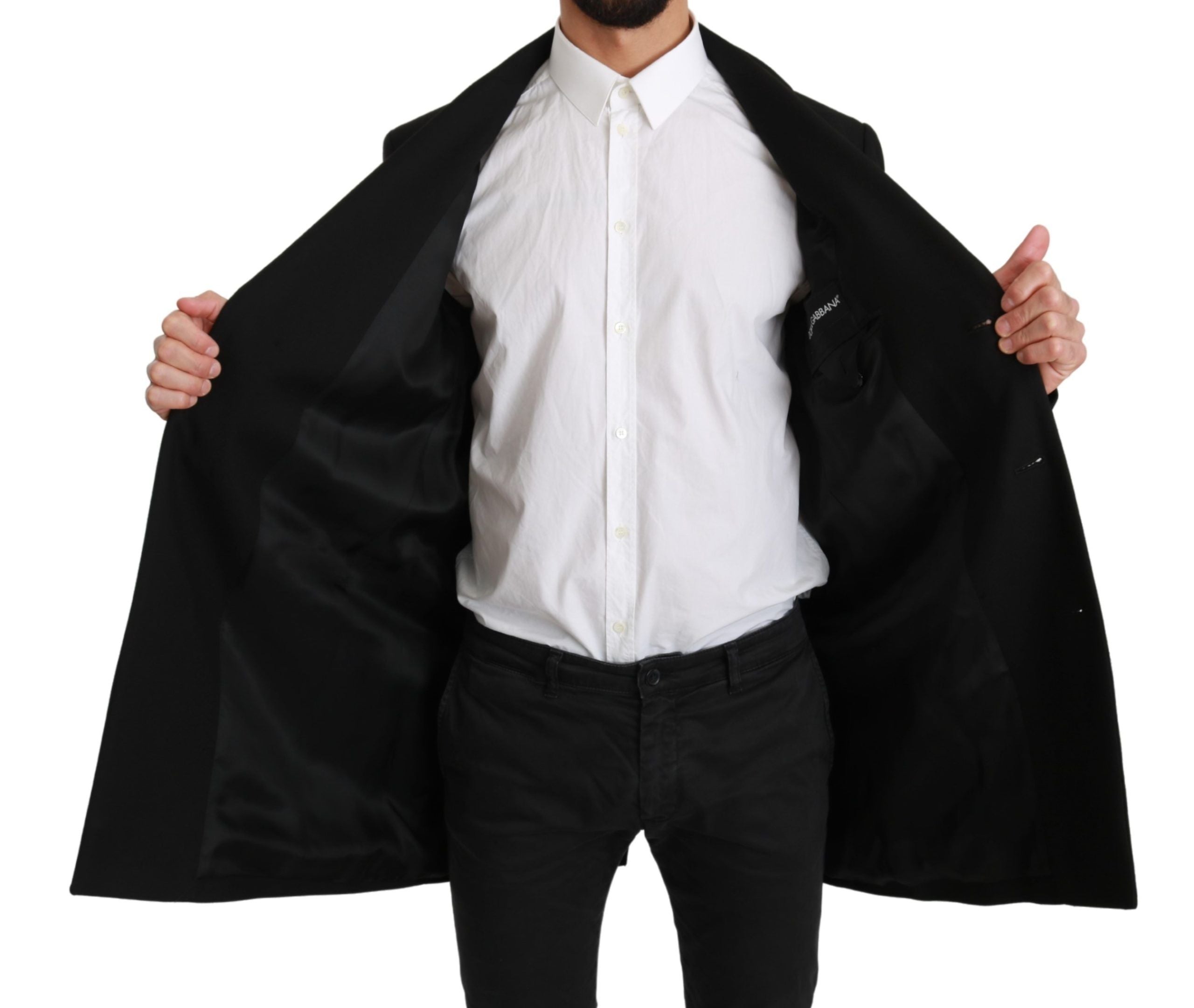 Dolce & Gabbana Elegant Black Wool Formal Men's Blazer
