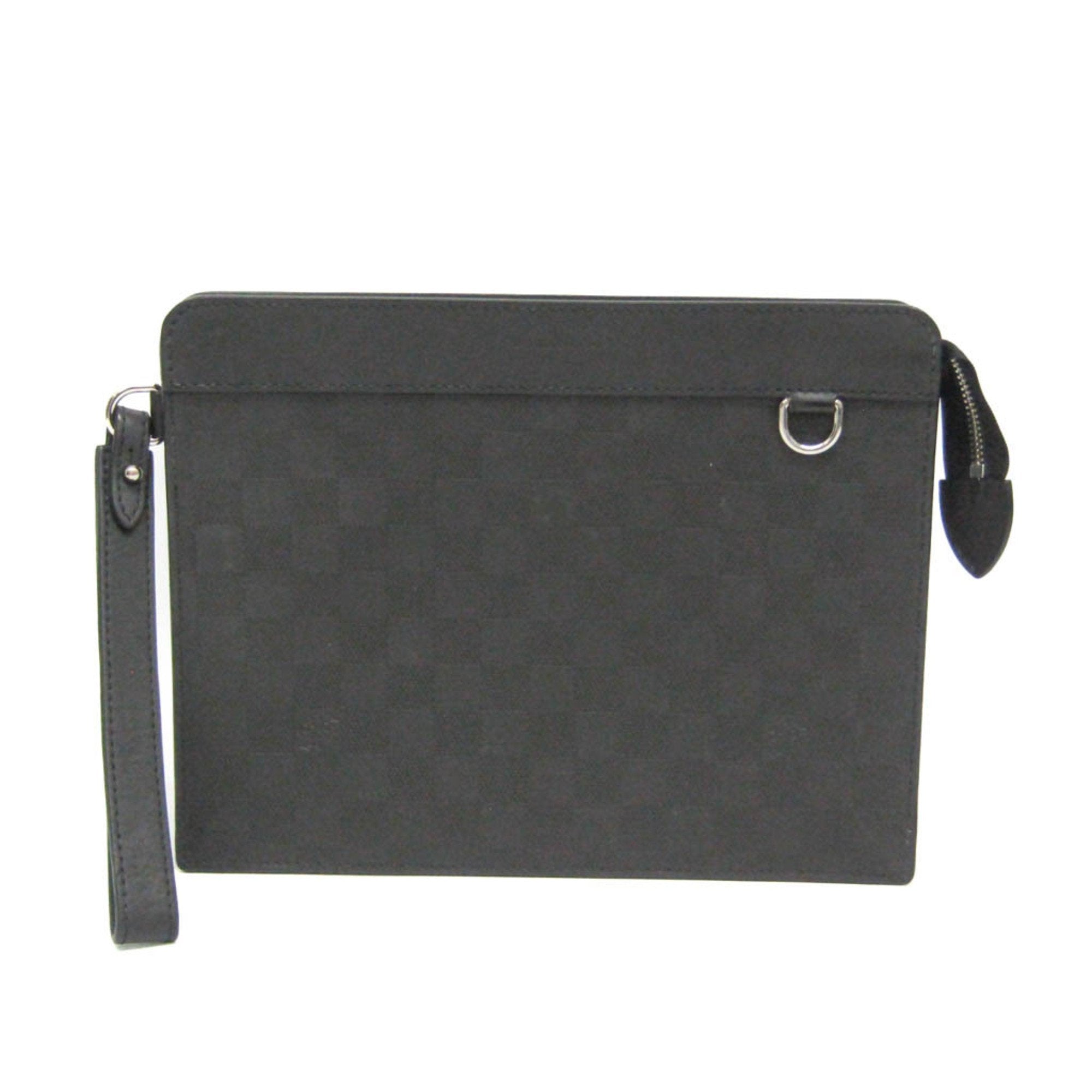 Louis Vuitton Takeoff Black Canvas Clutch Bag (Pre-Owned)