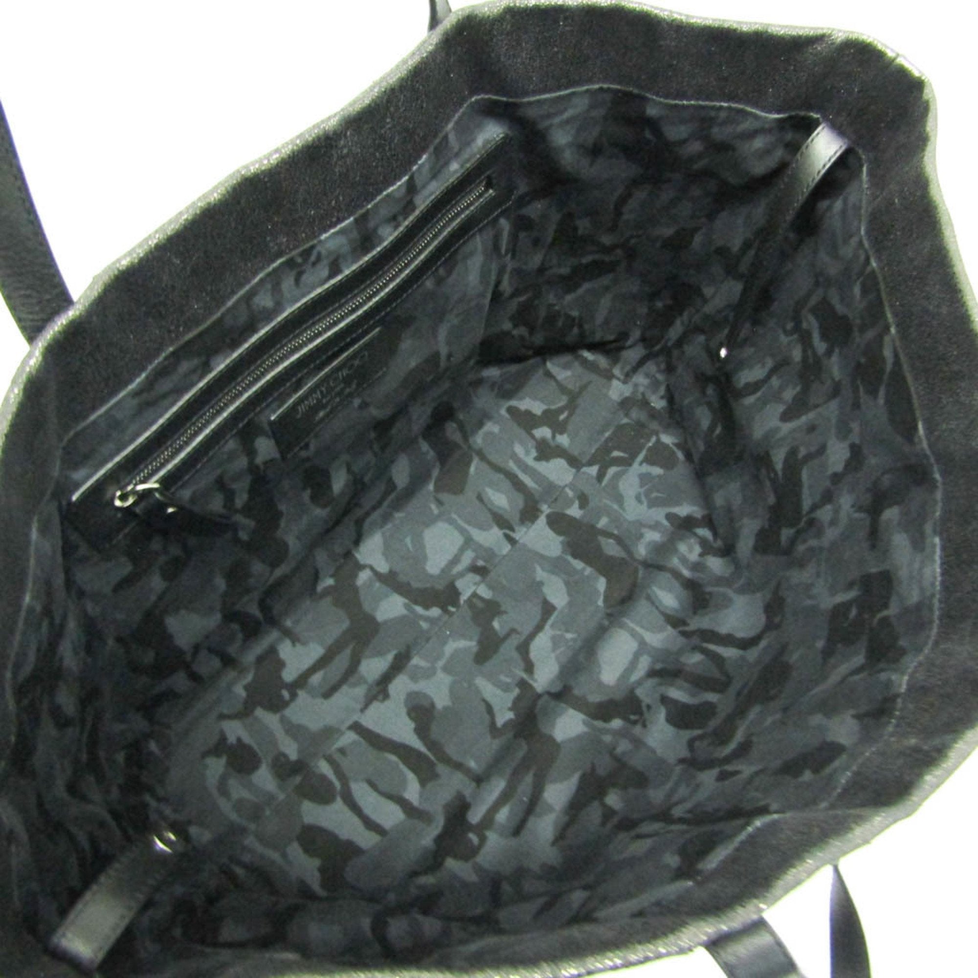 Jimmy Choo Black Leather Tote Bag (Pre-Owned)