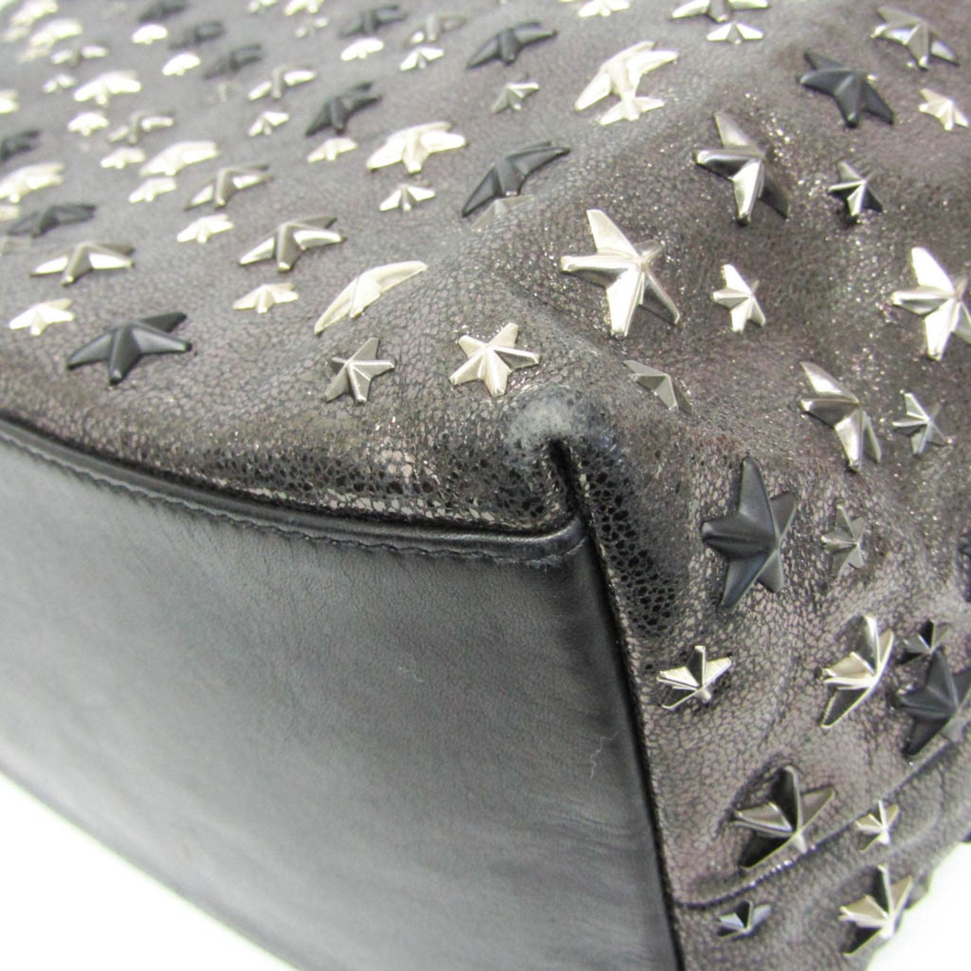 Jimmy Choo Black Leather Tote Bag (Pre-Owned)