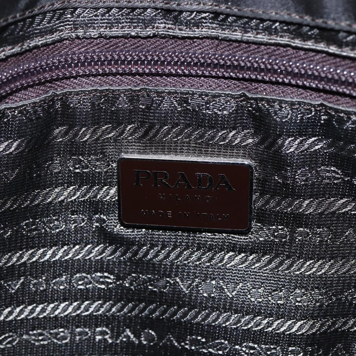 Prada Resin Chain Nylon Brown Nylon Shoulder Bag Bag (Pre-Owned)