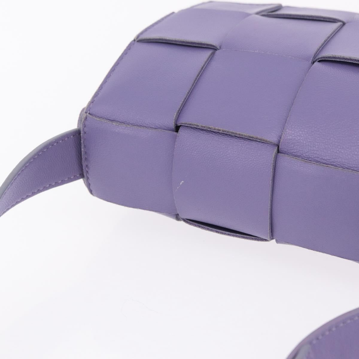 Bottega Veneta Cassette Maxi Intrecciato Leather Purple Leather Crossbody Bag Bag (Pre-Owned)