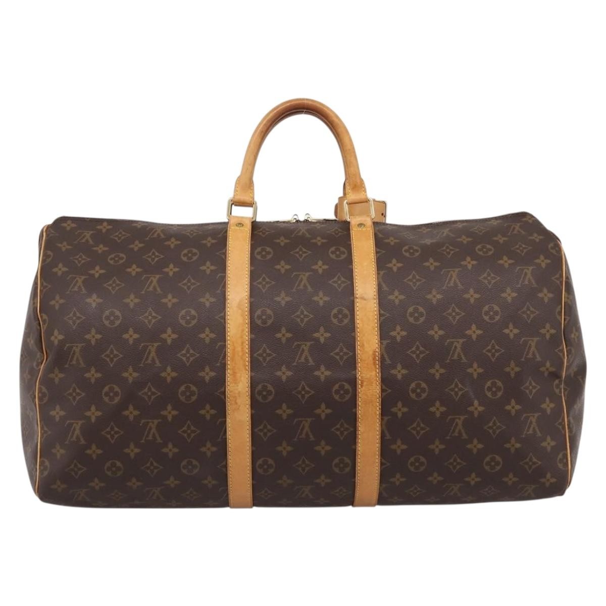 Louis Vuitton Keepall Monogram Canvas Brown Canvas Travel Bag Bag (Pre-Owned)