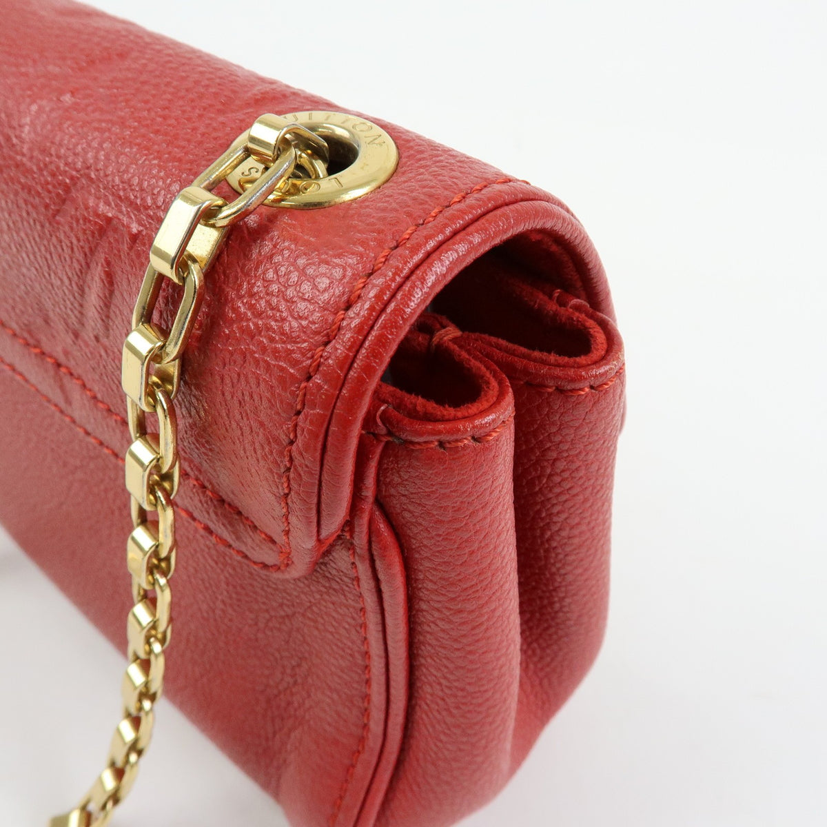 Louis Vuitton Saint Germain Monogram Empreinte Leather Red Leather Handbag (Pre-Owned)