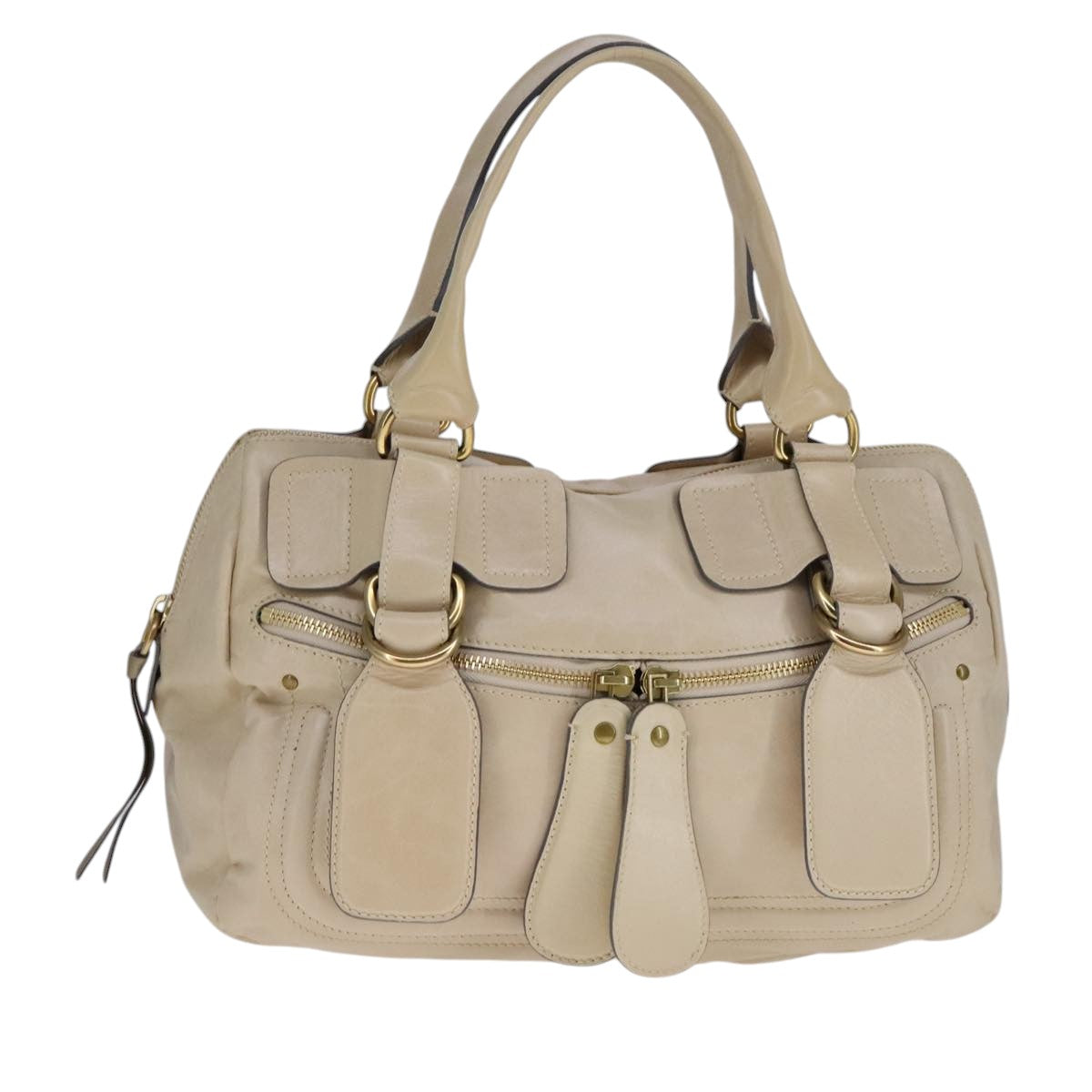 Chloé Bay Beige Leather Handbag (Pre-Owned)