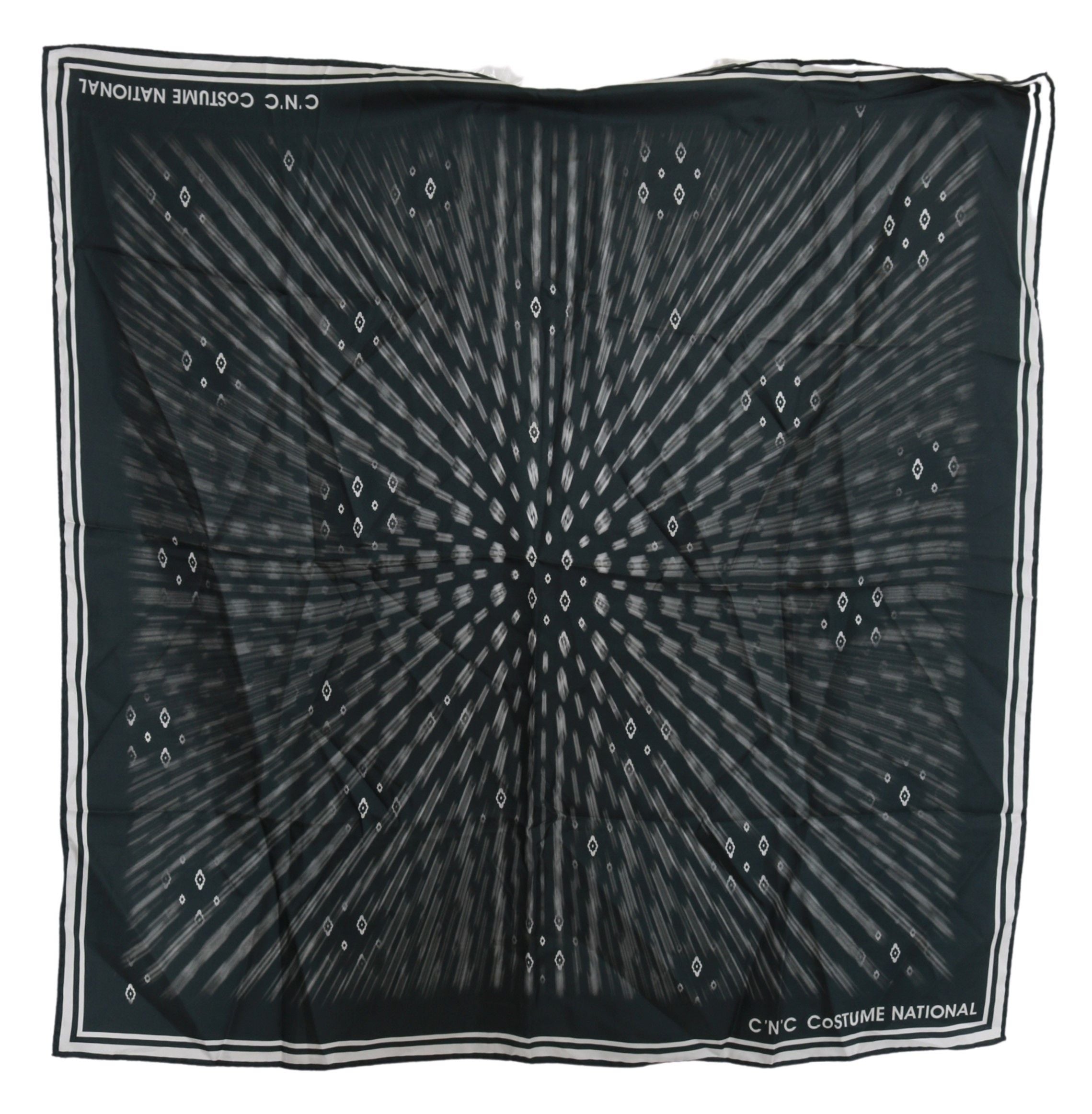 Costume National Elegant Silk Printed Blue Men's Scarf