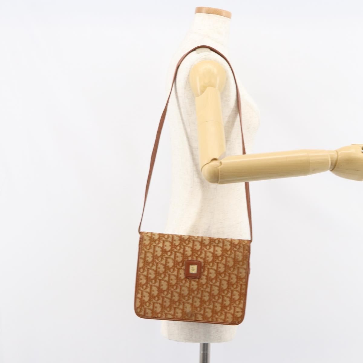 Christian Dior Vintage Trotter Canvas Brown Canvas Shoulder Bag Bag (Pre-Owned)