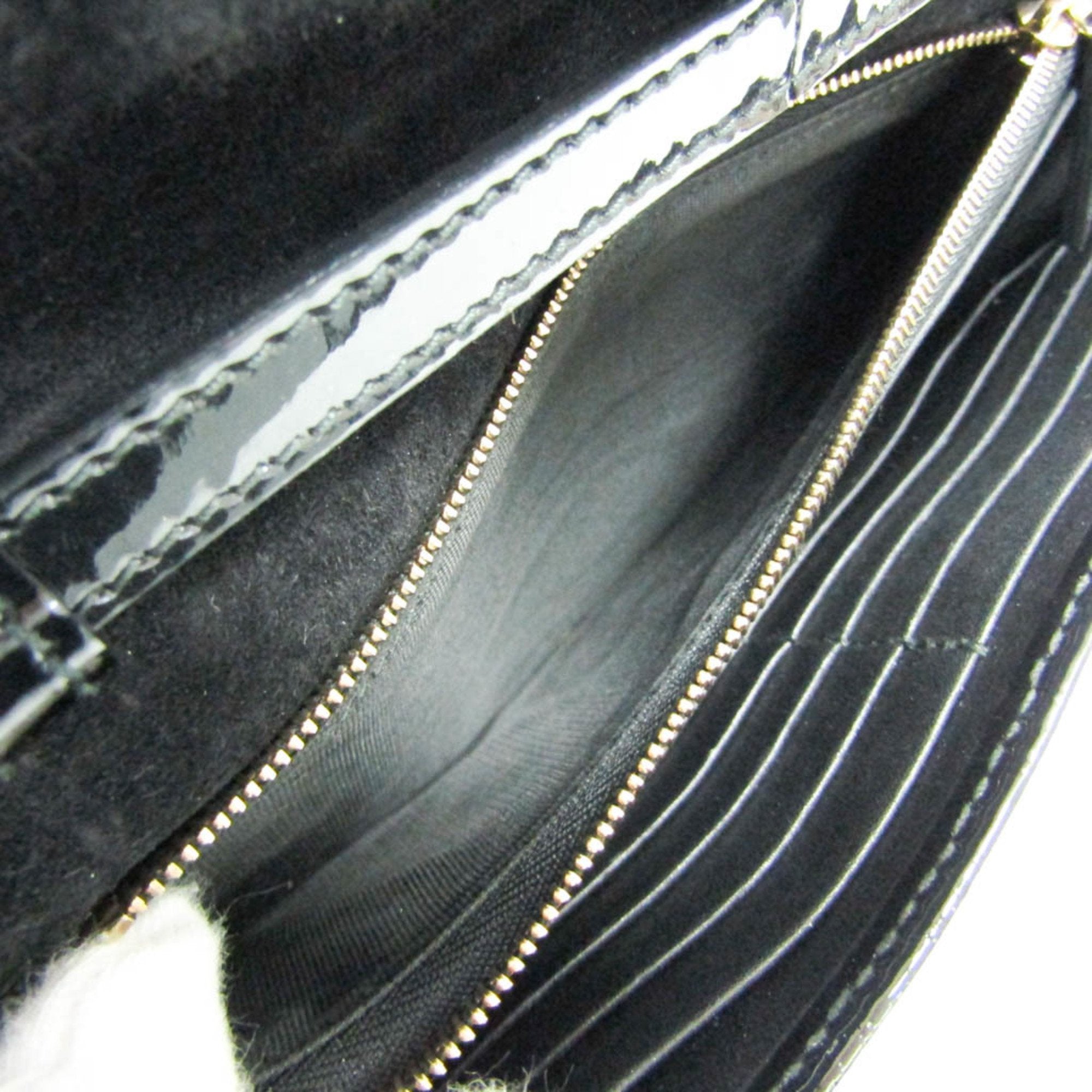 Gucci Micro Guccissima Black Patent Leather Wallet (Pre-Owned)