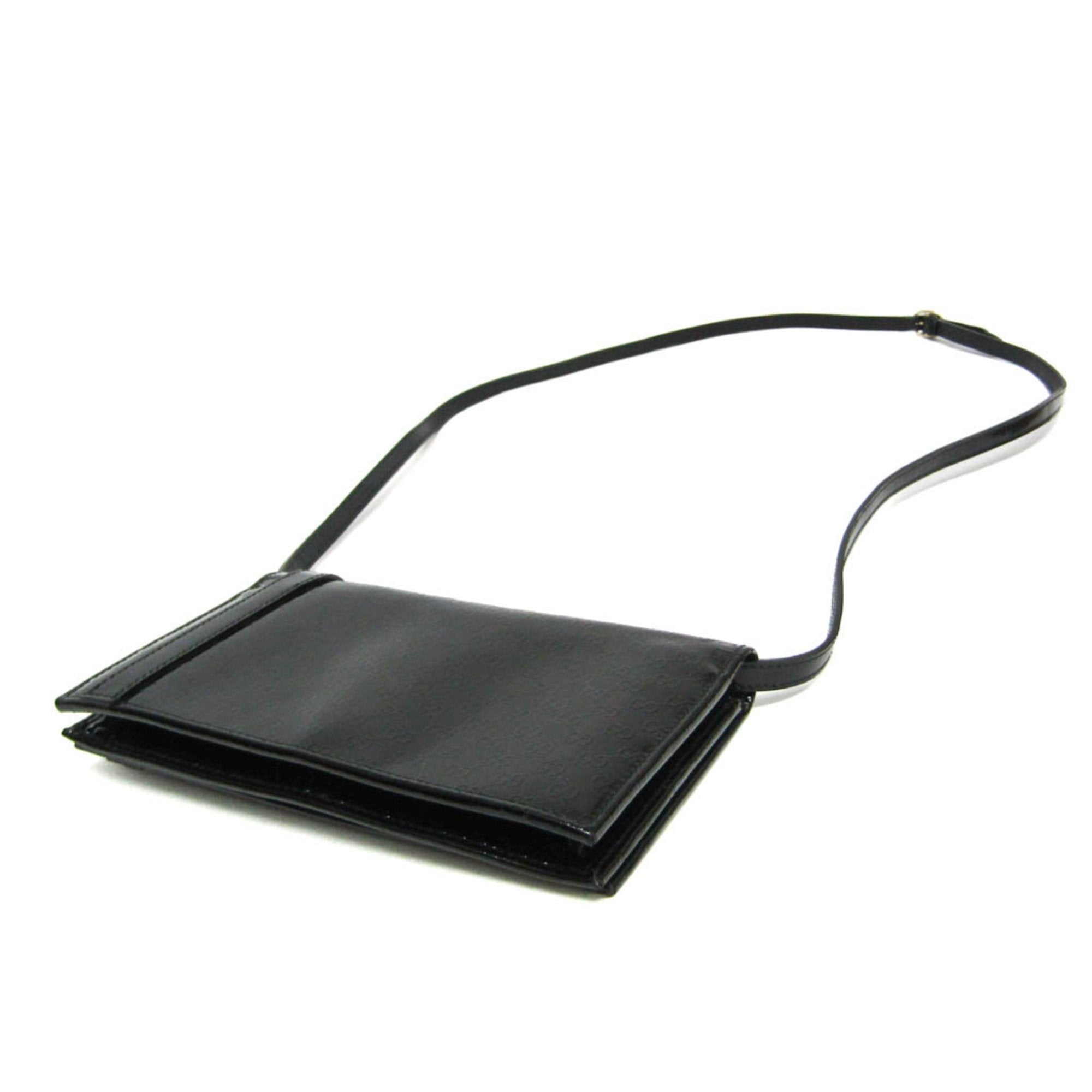 Gucci Micro Guccissima Black Patent Leather Wallet (Pre-Owned)