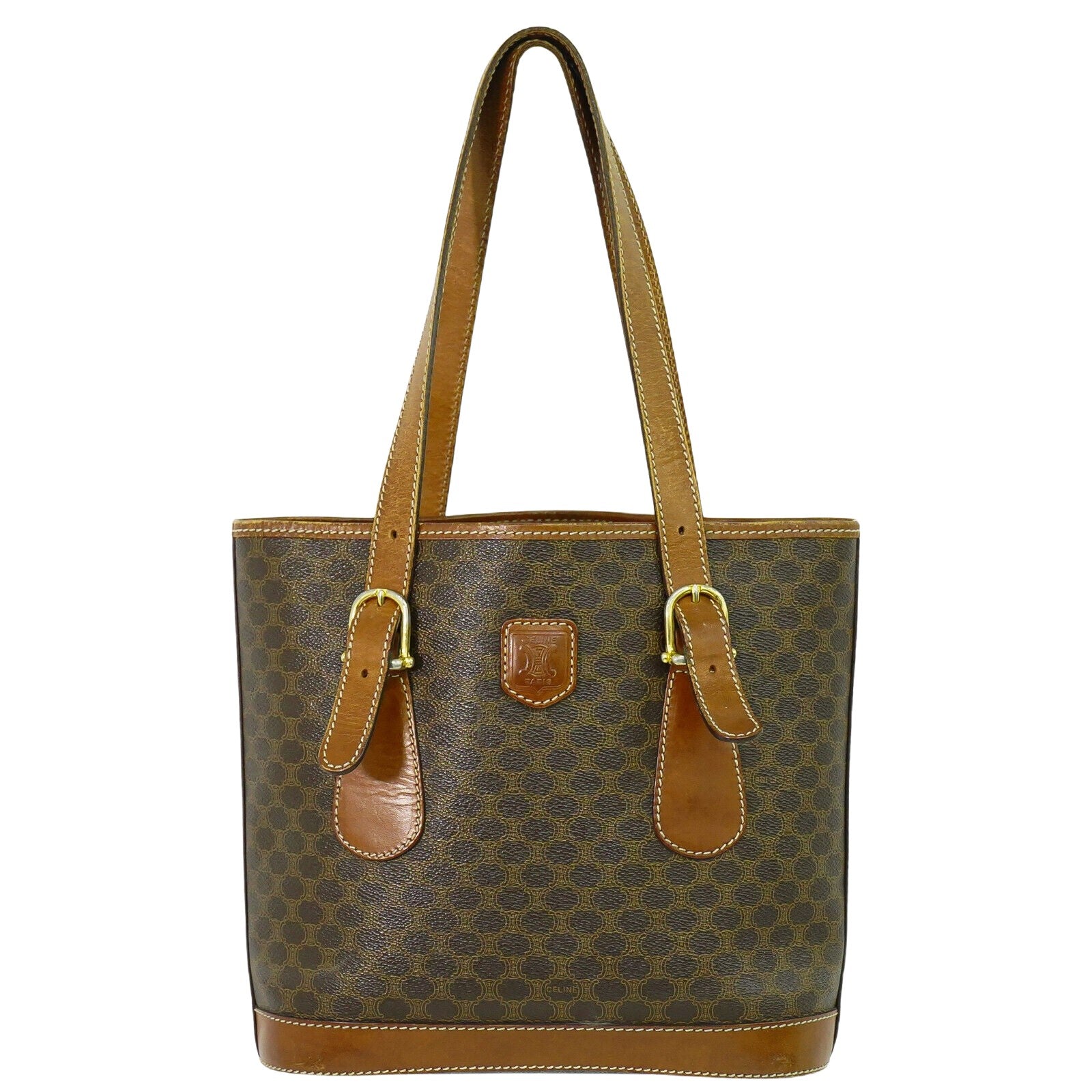 Céline Macadam Brown Canvas Handbag (Pre-Owned)