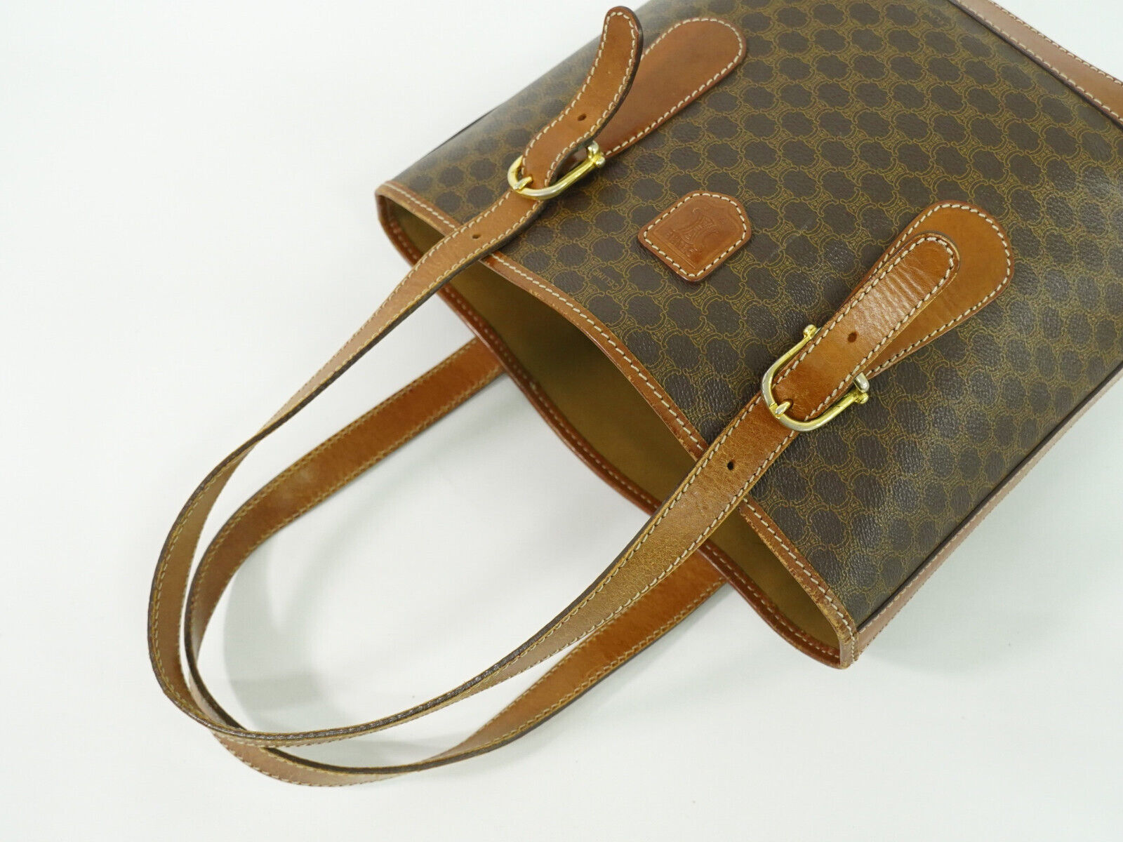 Céline Macadam Brown Canvas Handbag (Pre-Owned)