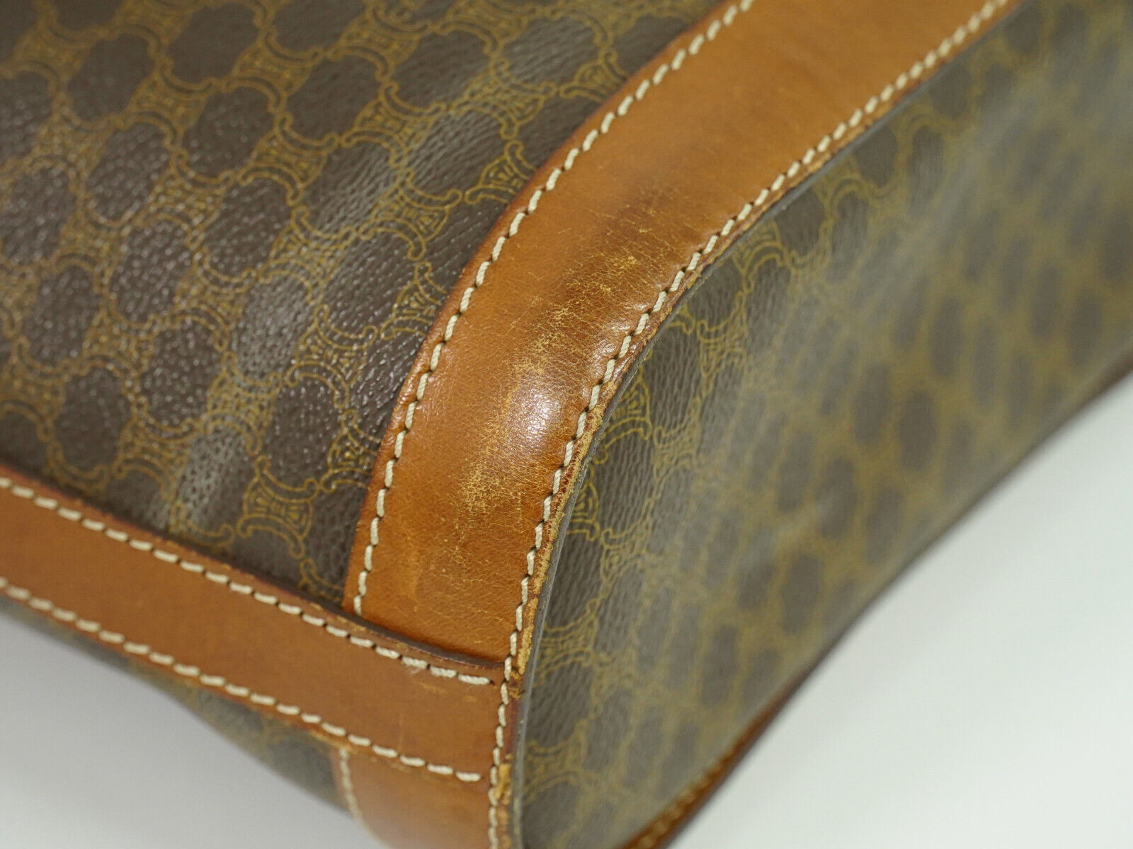 Céline Macadam Brown Canvas Handbag (Pre-Owned)