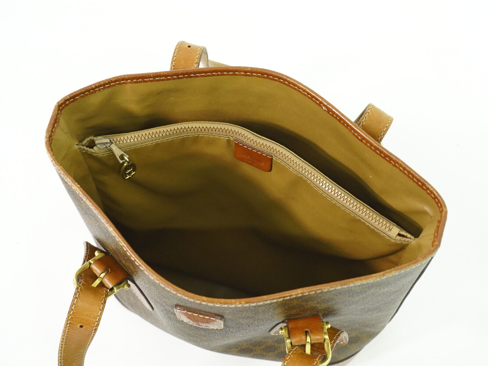 Céline Macadam Brown Canvas Handbag (Pre-Owned)