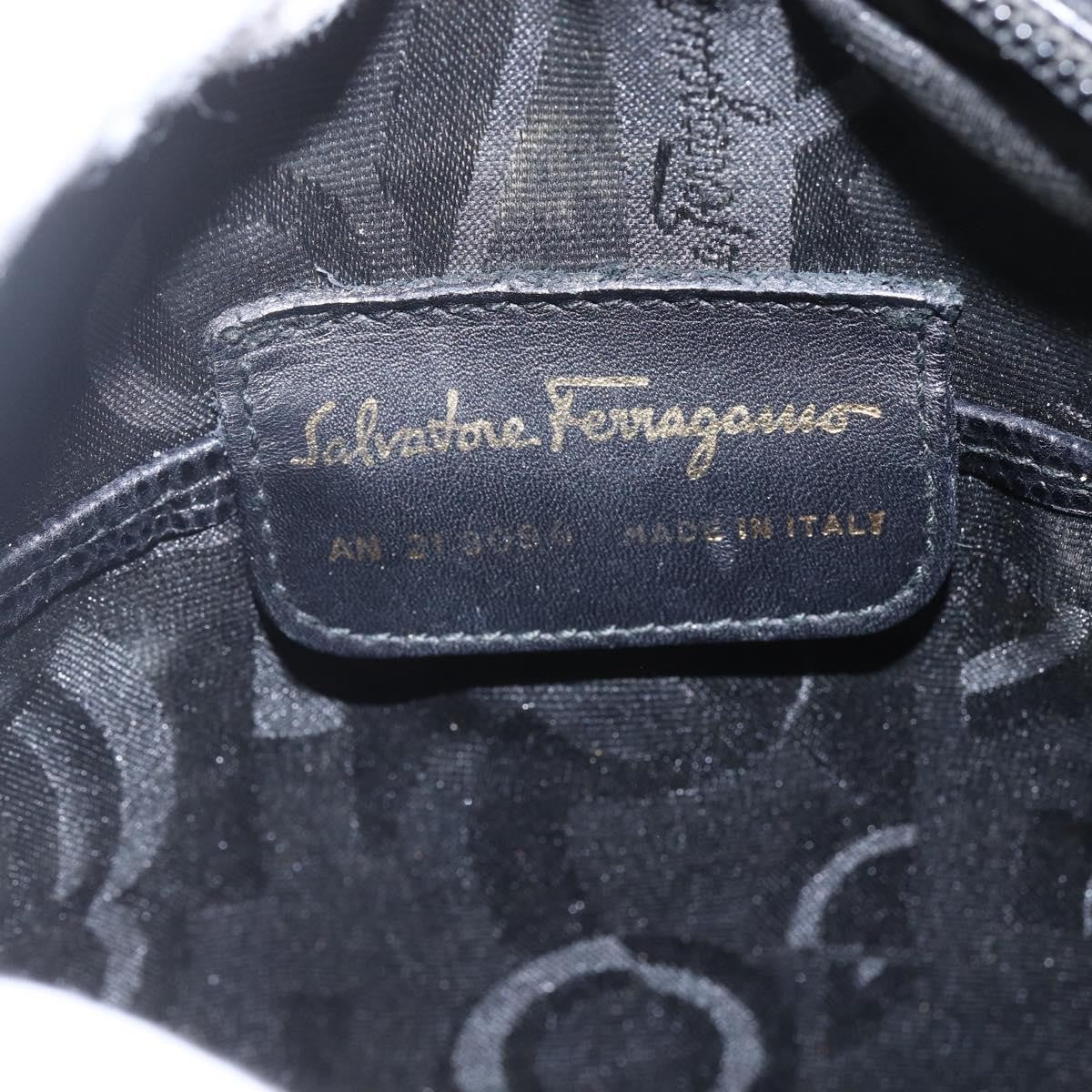 Salvatore Ferragamo Vala Leather Black Leather Shoulder Bag Bag (Pre-Owned)