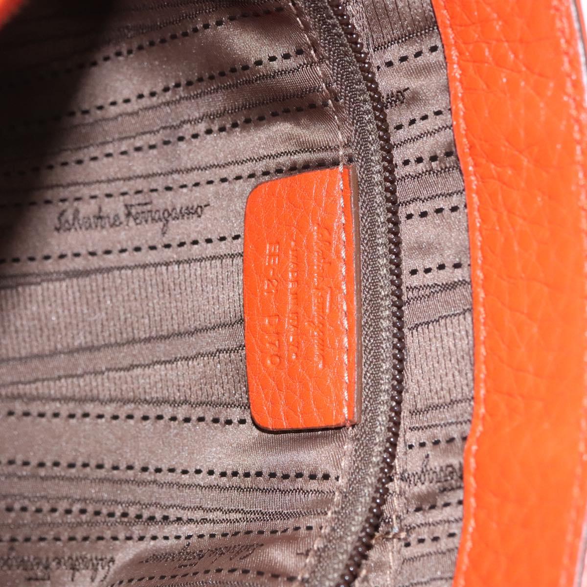 Salvatore Ferragamo Orange Leather Shoulder Bag (Pre-Owned)