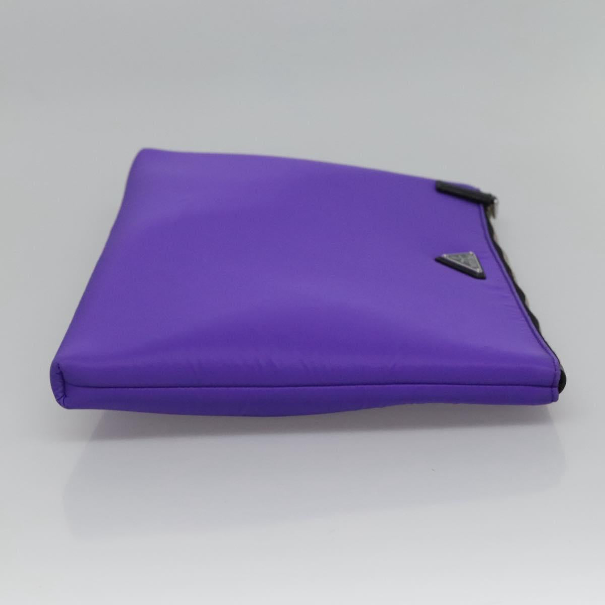 Prada Re-Nylon Purple Synthetic Clutch Bag (Pre-Owned)