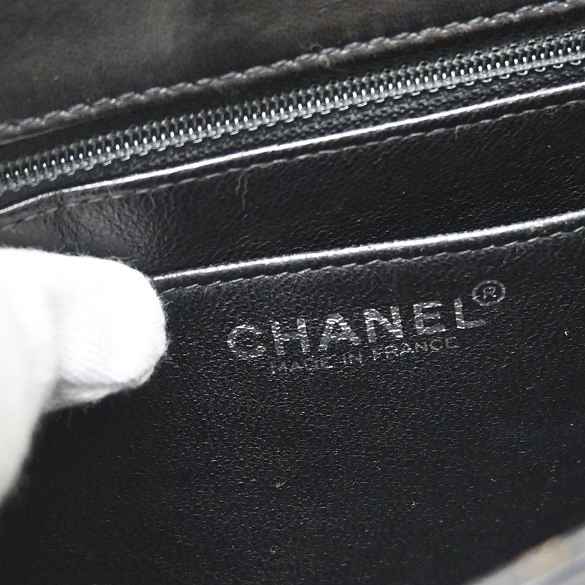 Chanel Reissue Flap Quilted Jersey With Patent Black Canvas Shoulder Bag Bag (Pre-Owned)