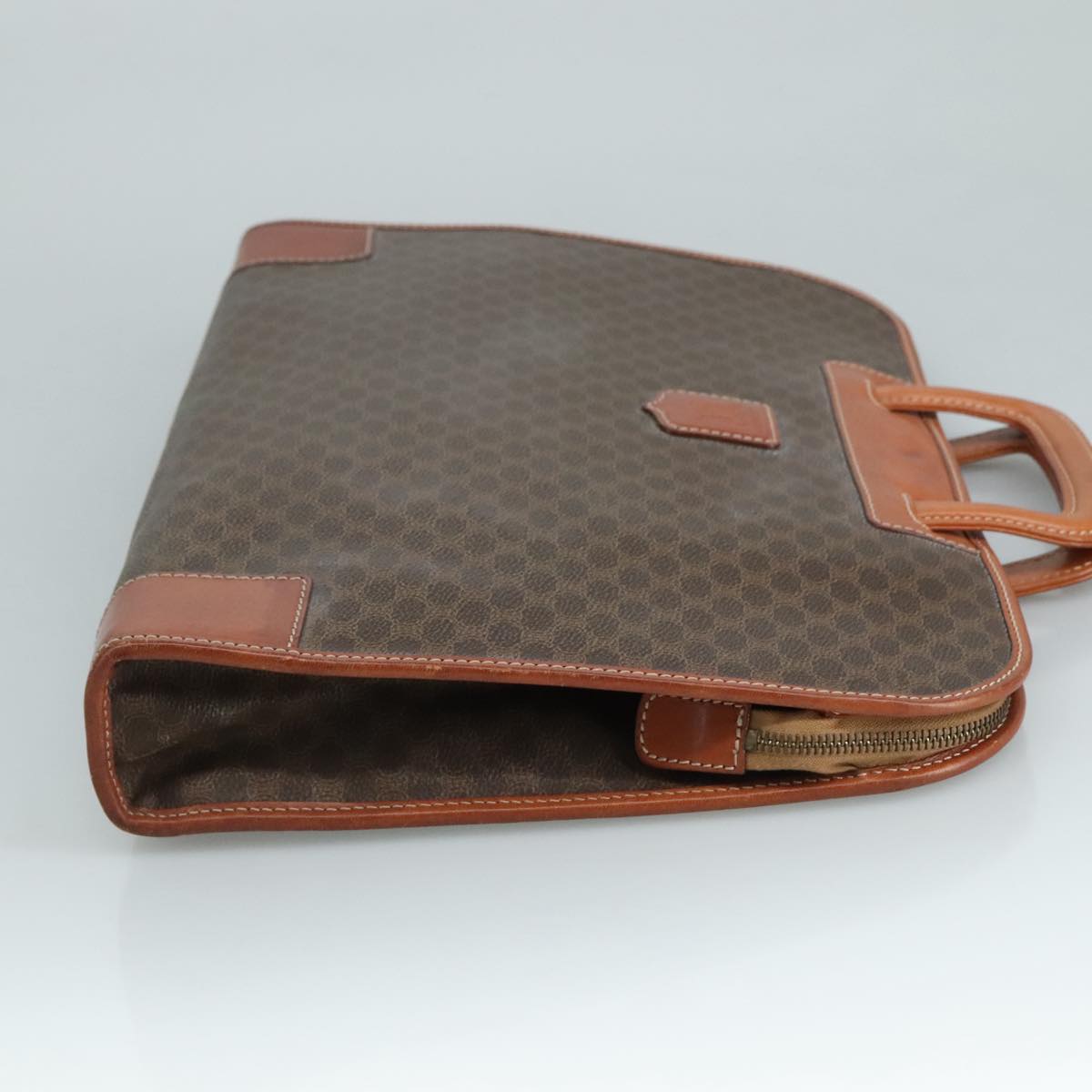 Céline Macadam Brown Canvas Briefcase Bag (Pre-Owned)