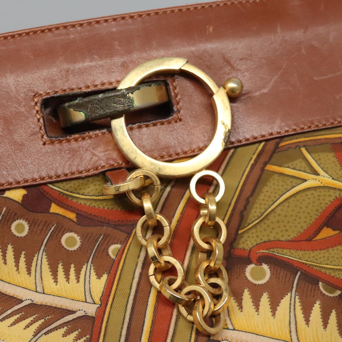 Salvatore Ferragamo Brown Canvas Shoulder Bag (Pre-Owned)