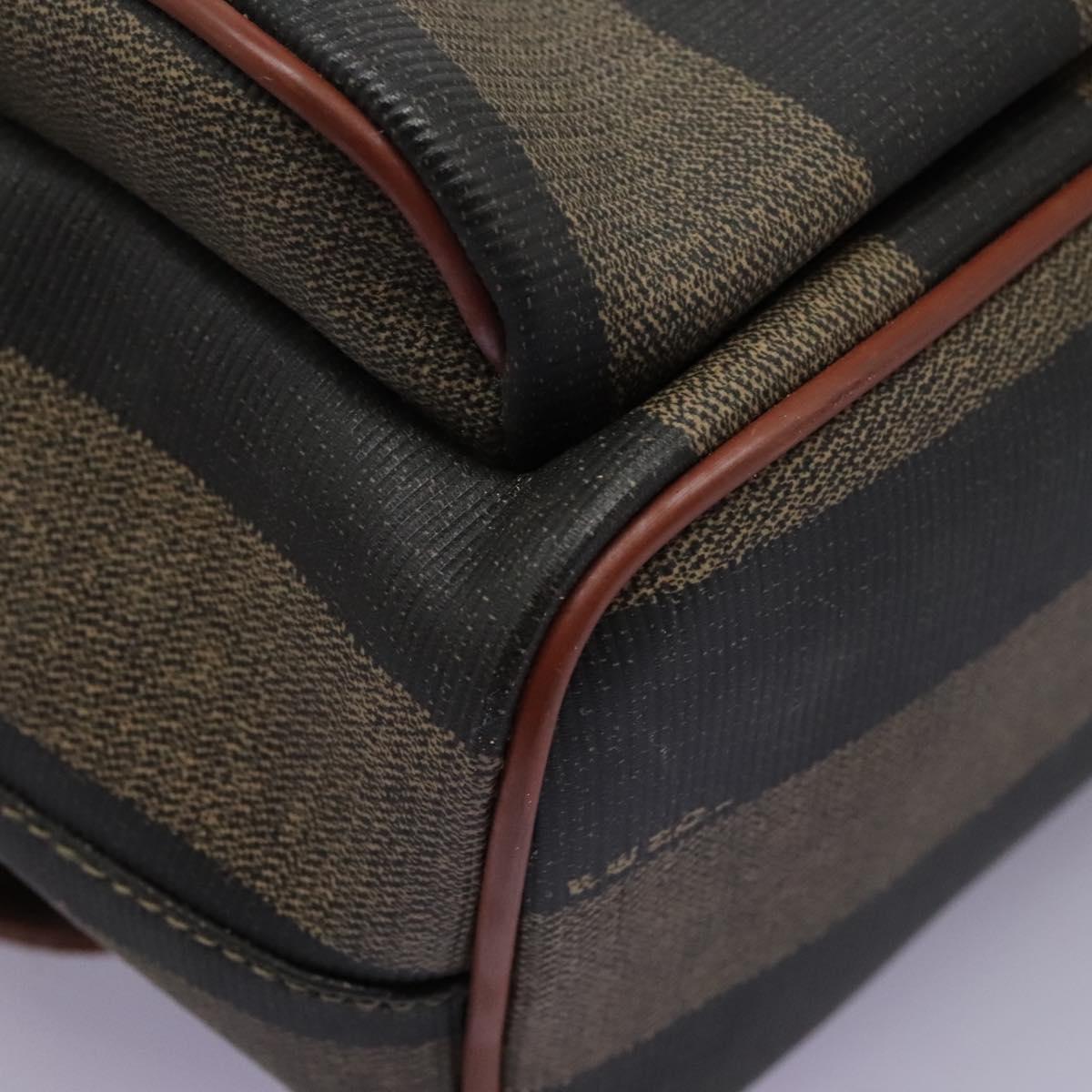 Fendi Pequin Brown Canvas Backpack Bag (Pre-Owned)