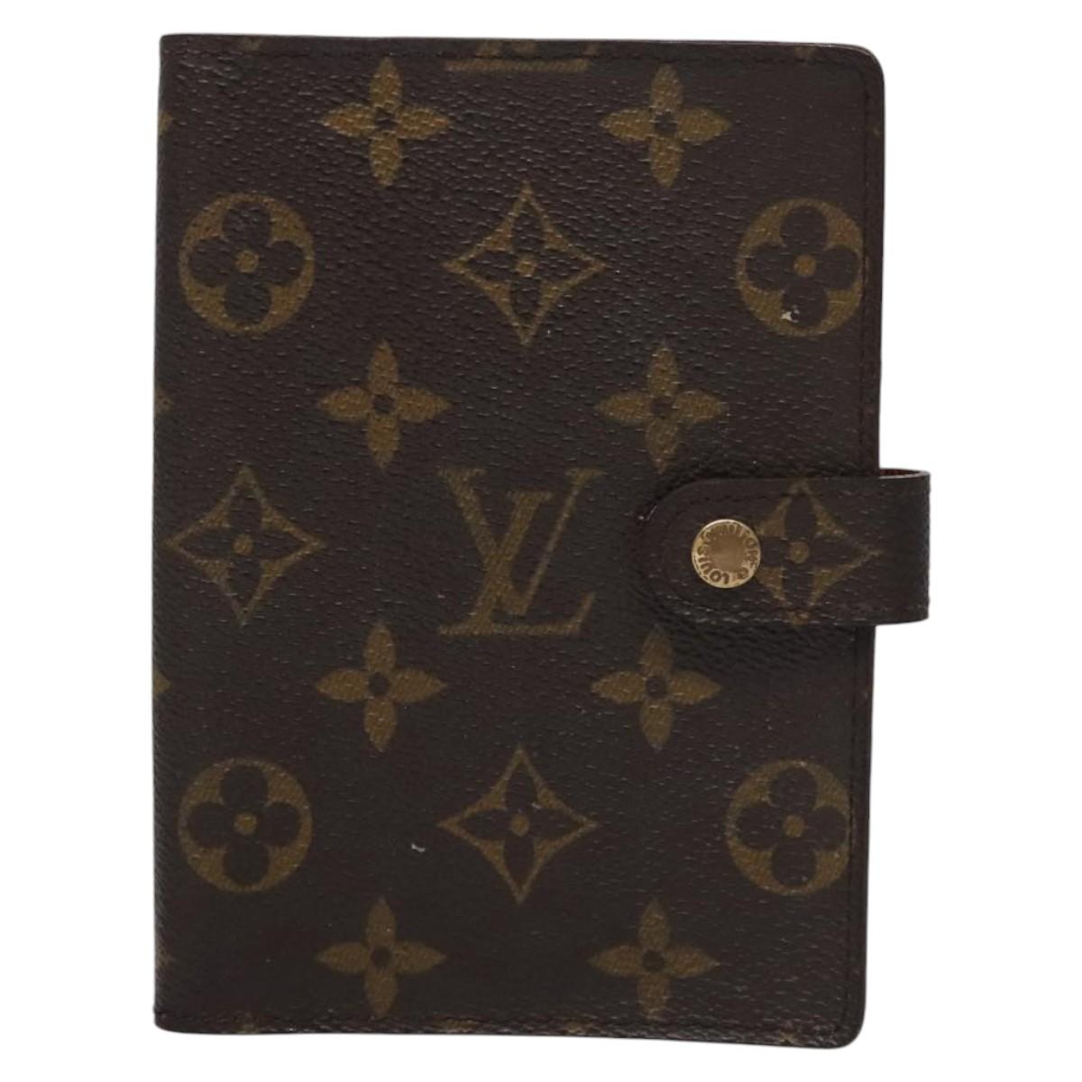 Louis Vuitton Couverture Agenda Fonctionnel Pm Brown Canvas Wallet (Pre-Owned)