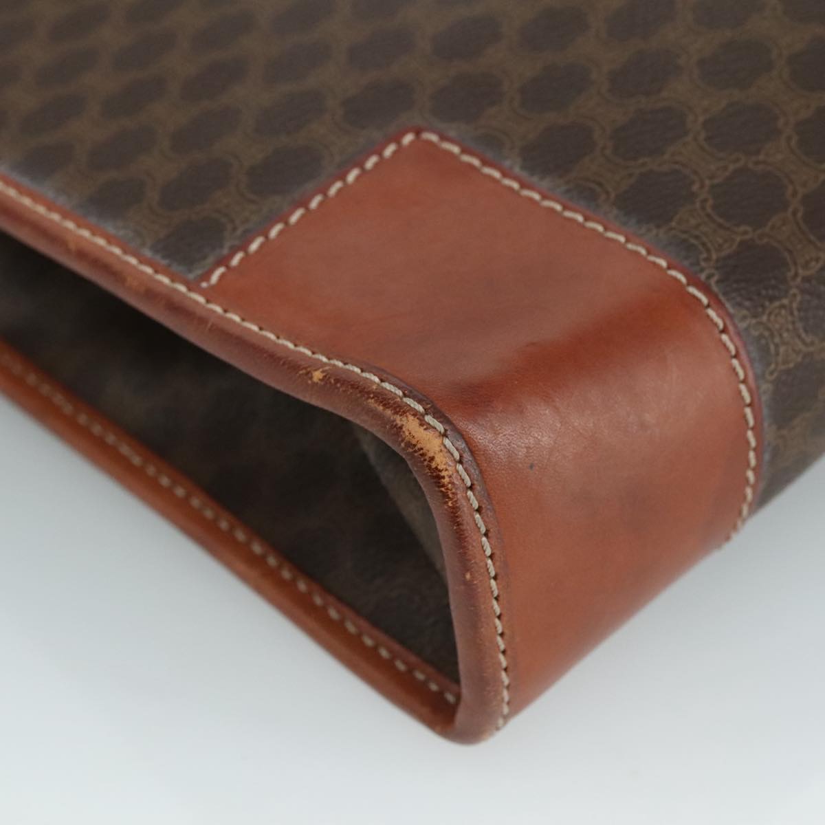 Céline Macadam Brown Canvas Briefcase Bag (Pre-Owned)