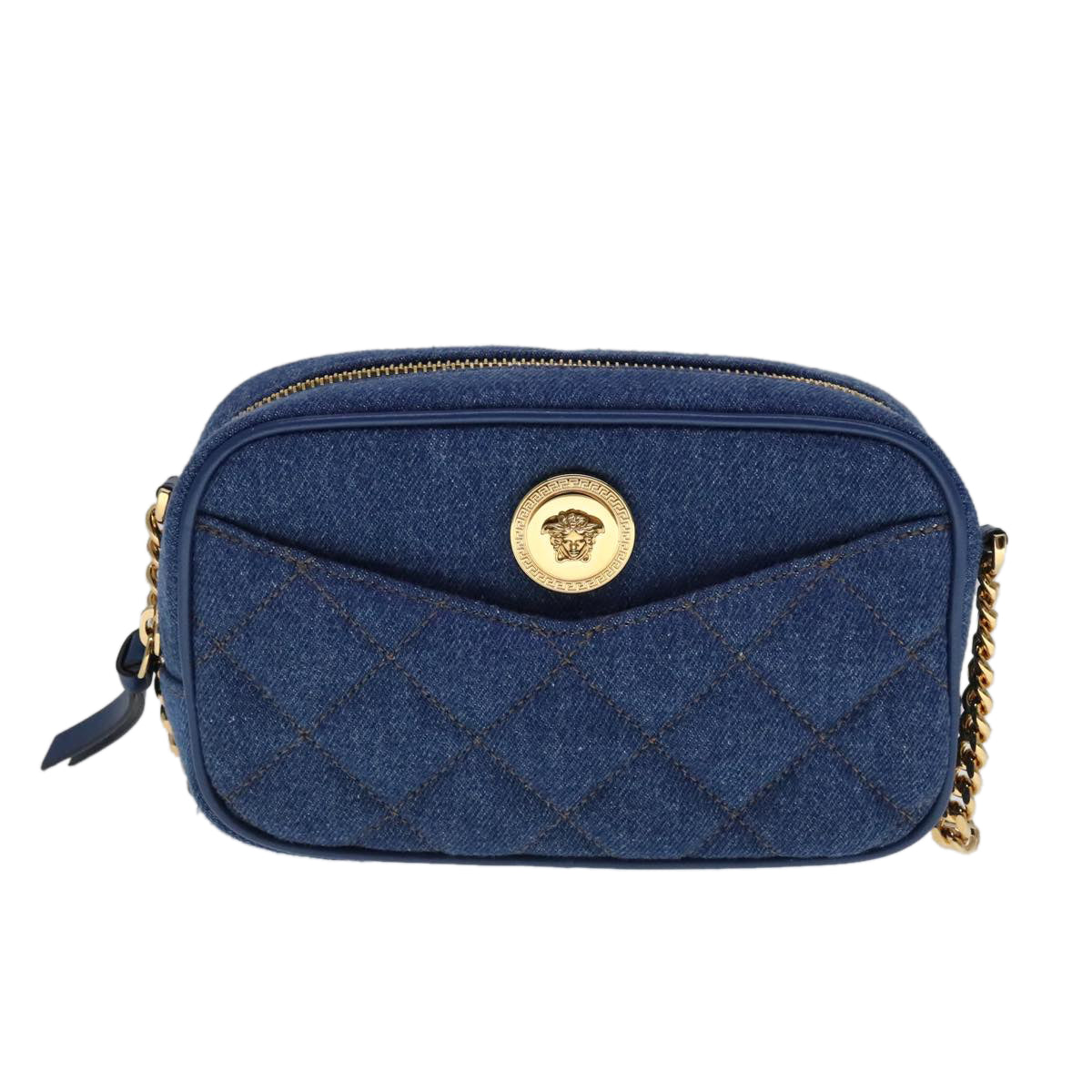 Versace Blue Denim - Jeans Shoulder Bag (Pre-Owned)