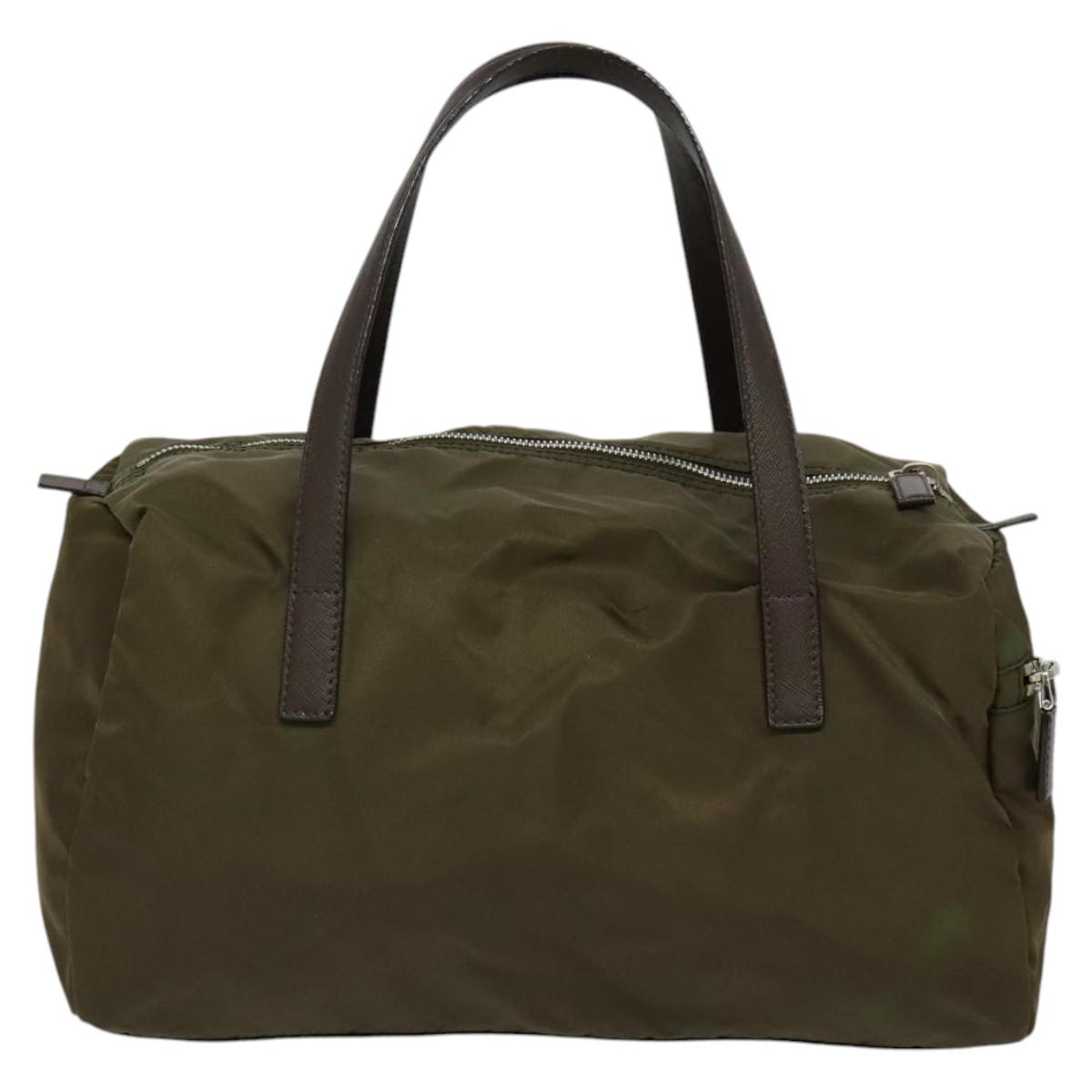 Prada Tessuto Khaki Synthetic Travel Bag (Pre-Owned)