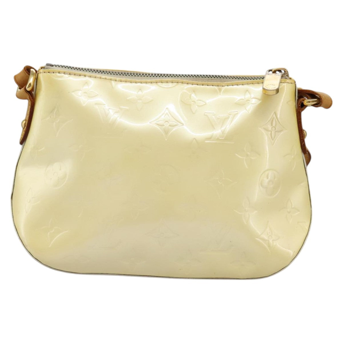 Louis Vuitton Minna Beige Patent Leather Shoulder Bag (Pre-Owned)