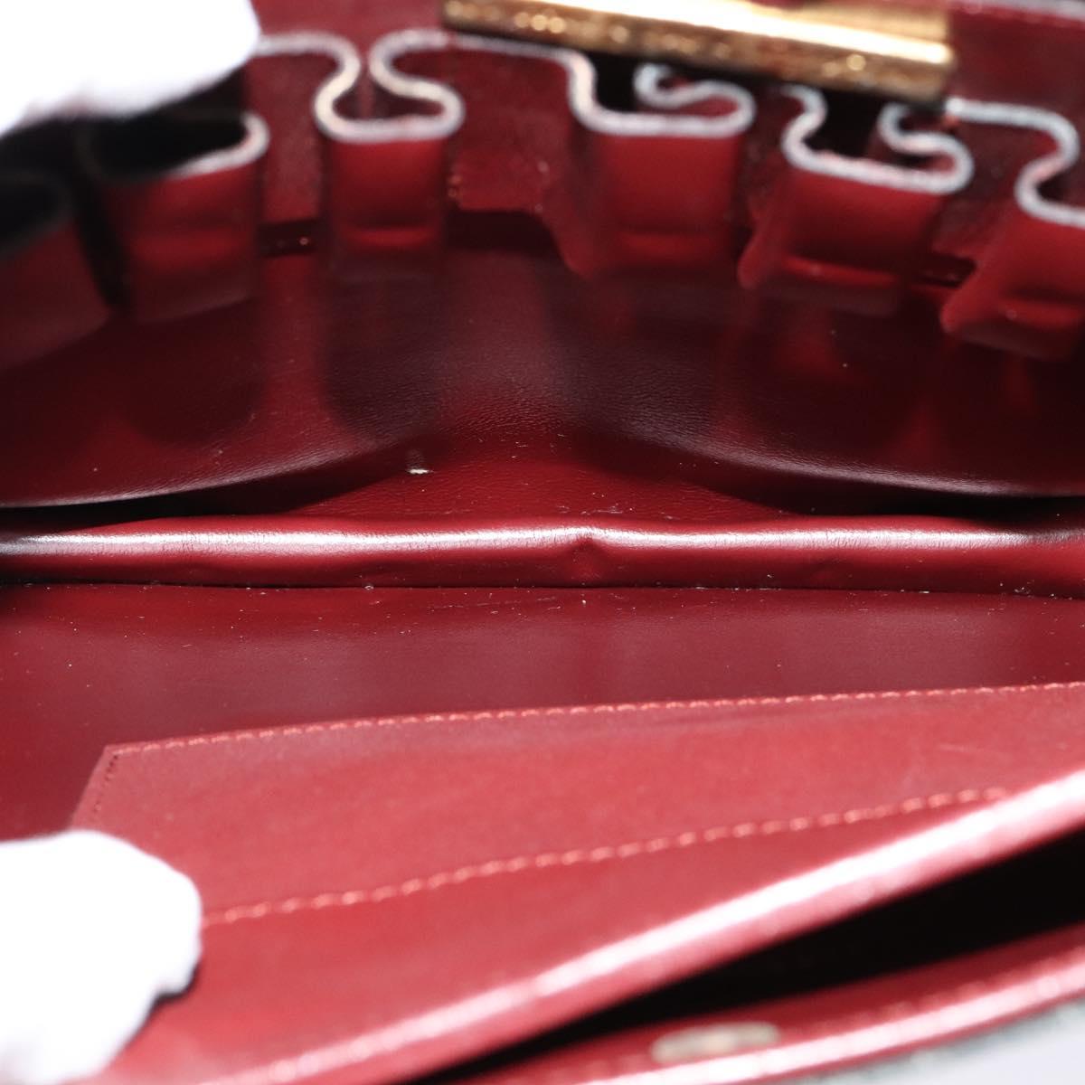 Cartier Must De Cartier Burgundy Suede Shoulder Bag (Pre-Owned)