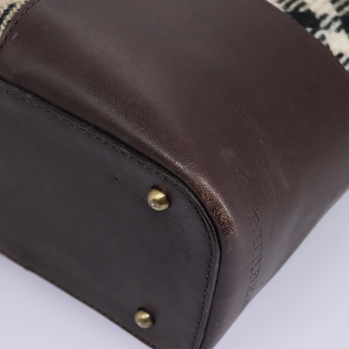 Burberry Nova Check Beige Wool Handbag (Pre-Owned)
