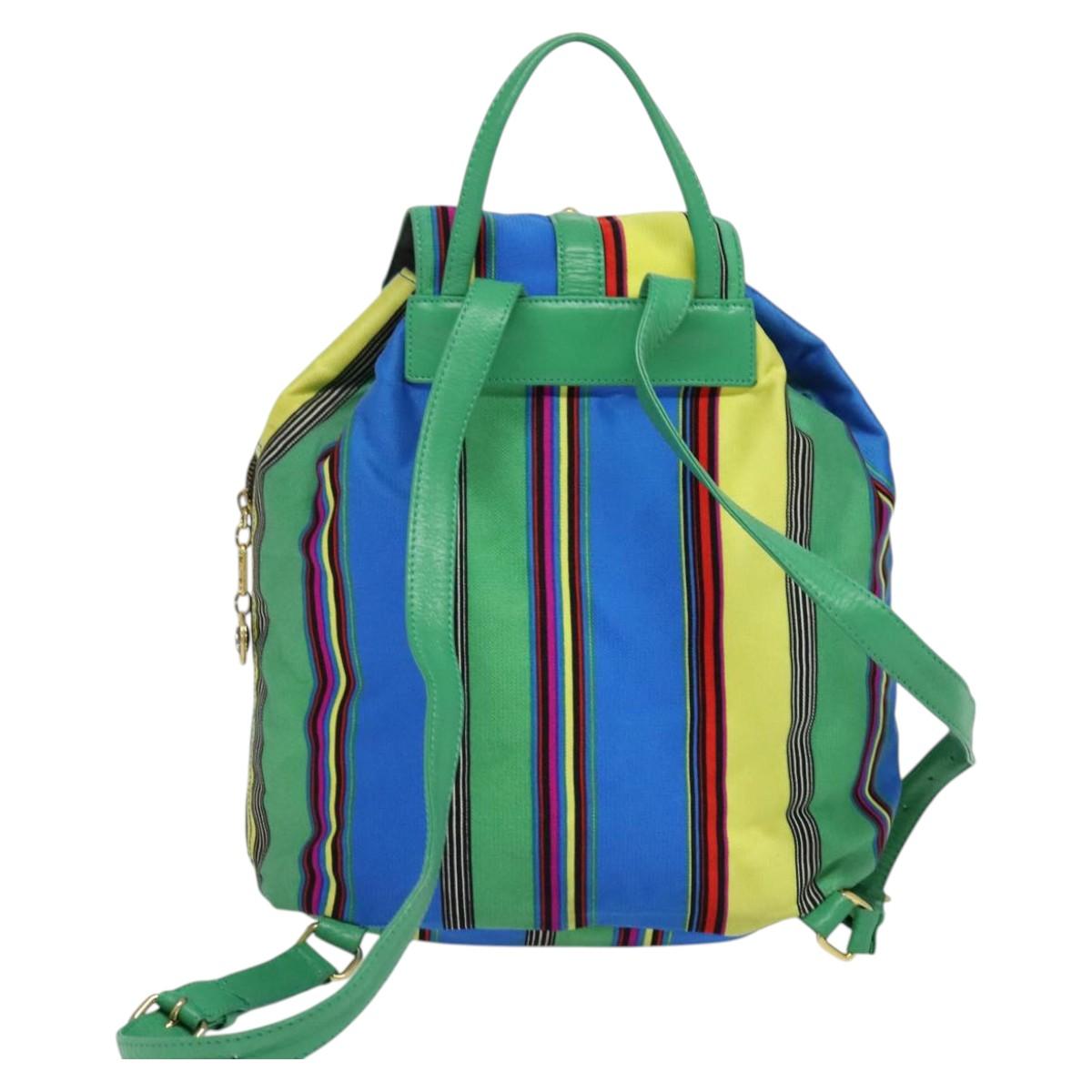 Versace Multicolour Nylon Backpack Bag (Pre-Owned)