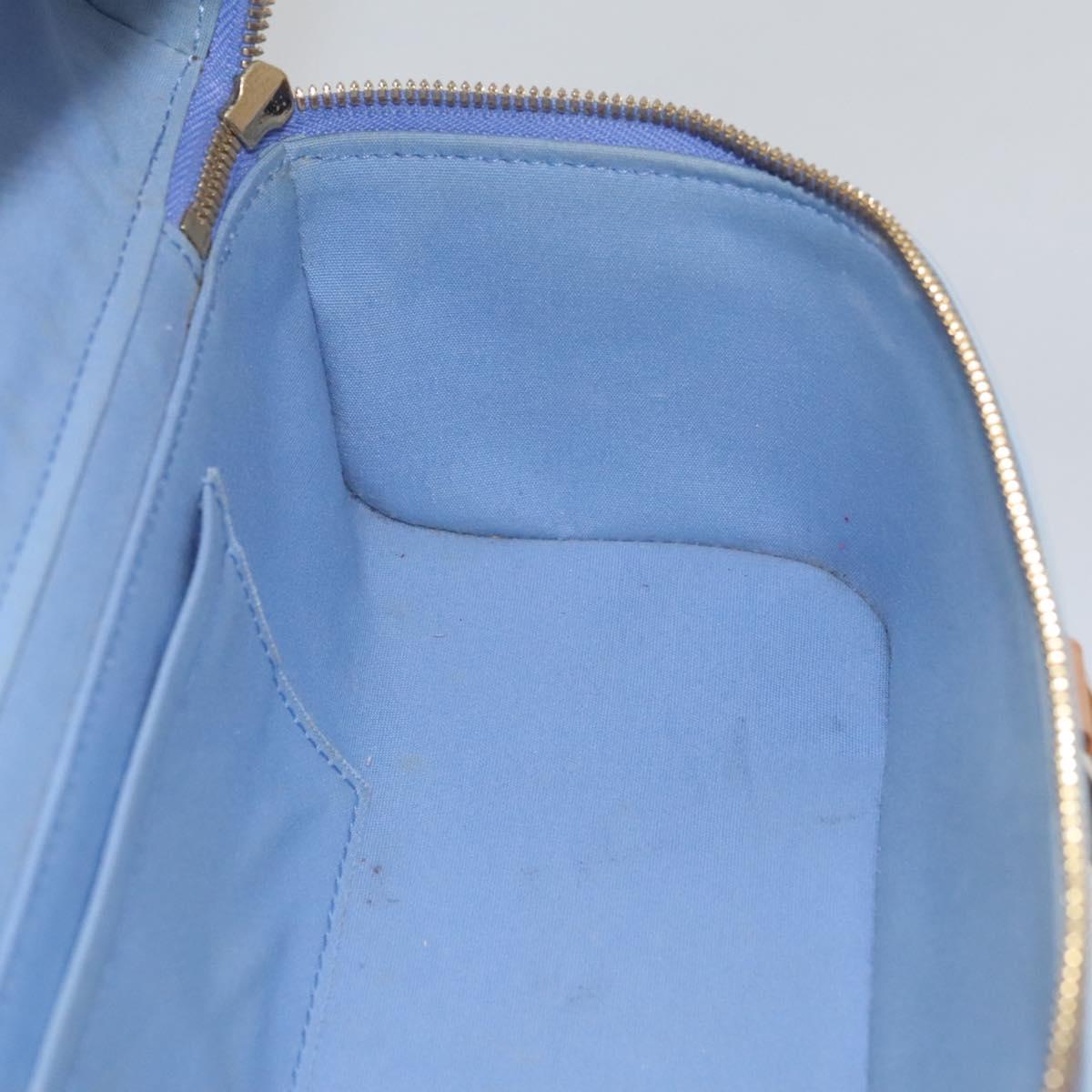 Louis Vuitton Sullivan Blue Patent Leather Handbag (Pre-Owned)