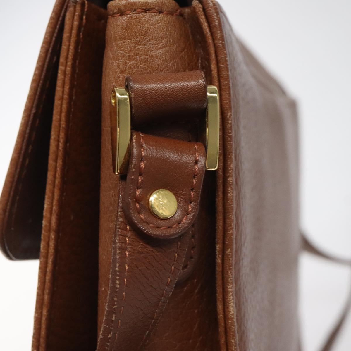 Burberry Nova Check Brown Leather Shoulder Bag (Pre-Owned)