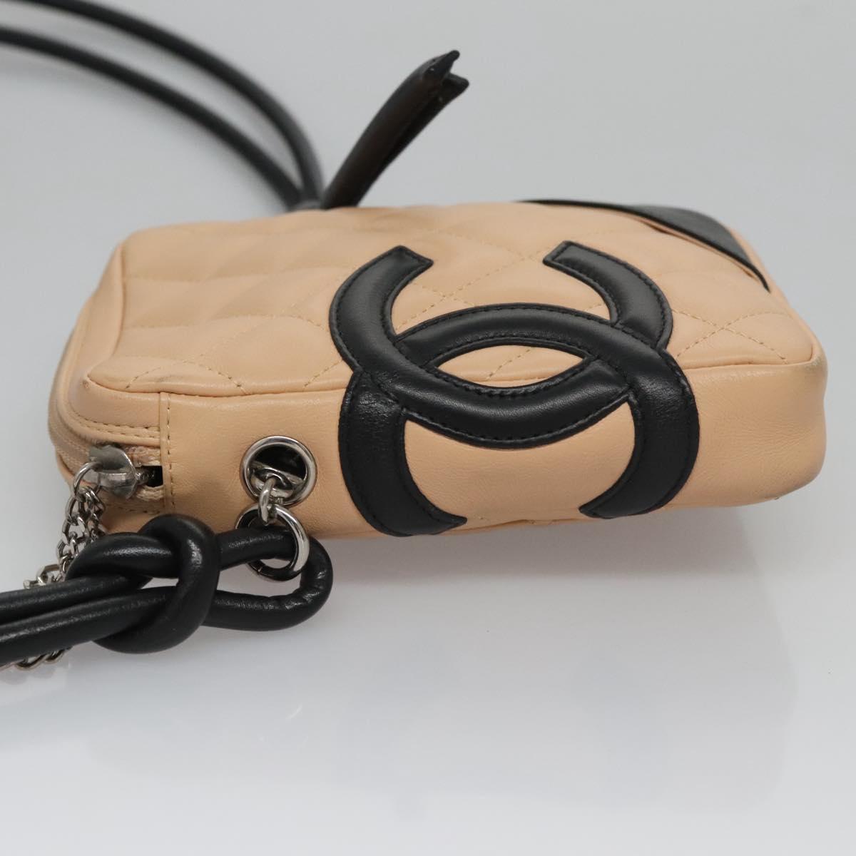 Chanel Cambon Line Beige Leather Shoulder Bag (Pre-Owned)
