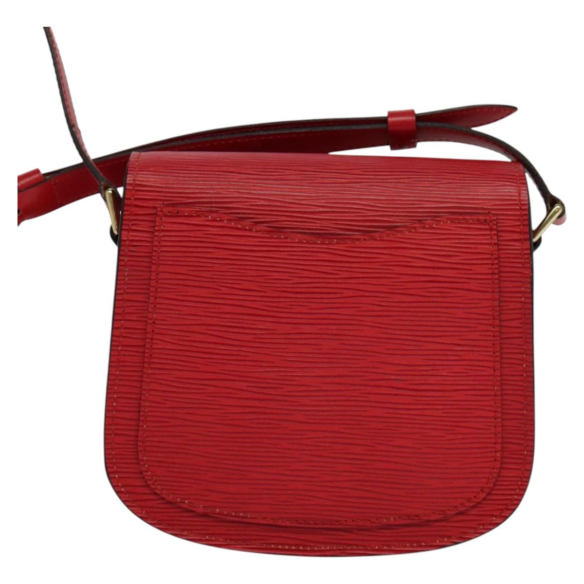 Louis Vuitton Saint Cloud Red Leather Shoulder Bag (Pre-Owned)
