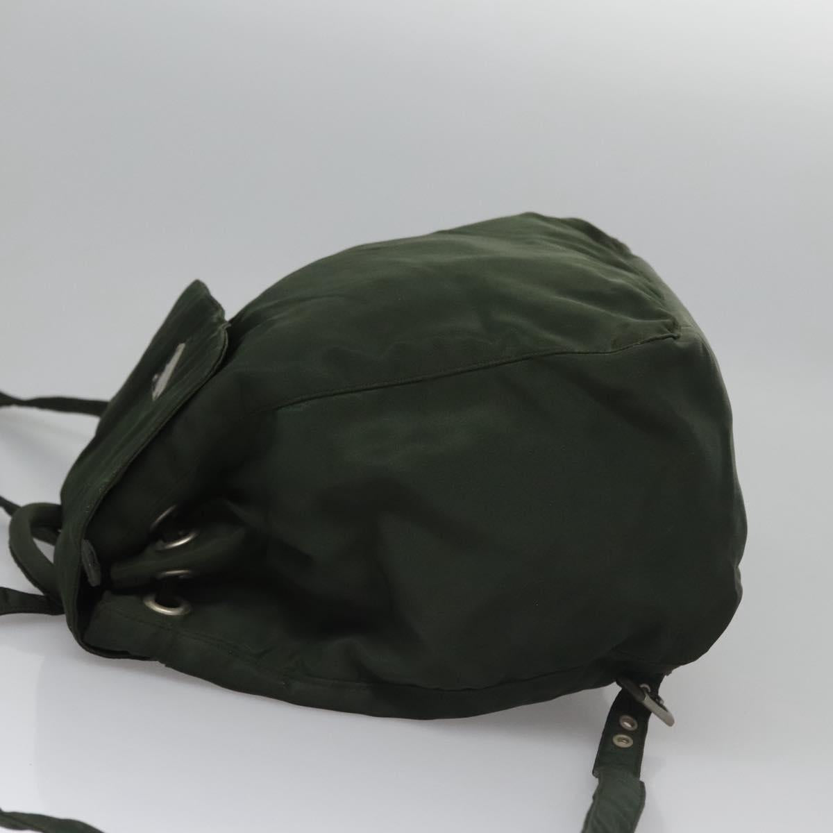 Prada Tessuto Khaki Canvas Backpack Bag (Pre-Owned)