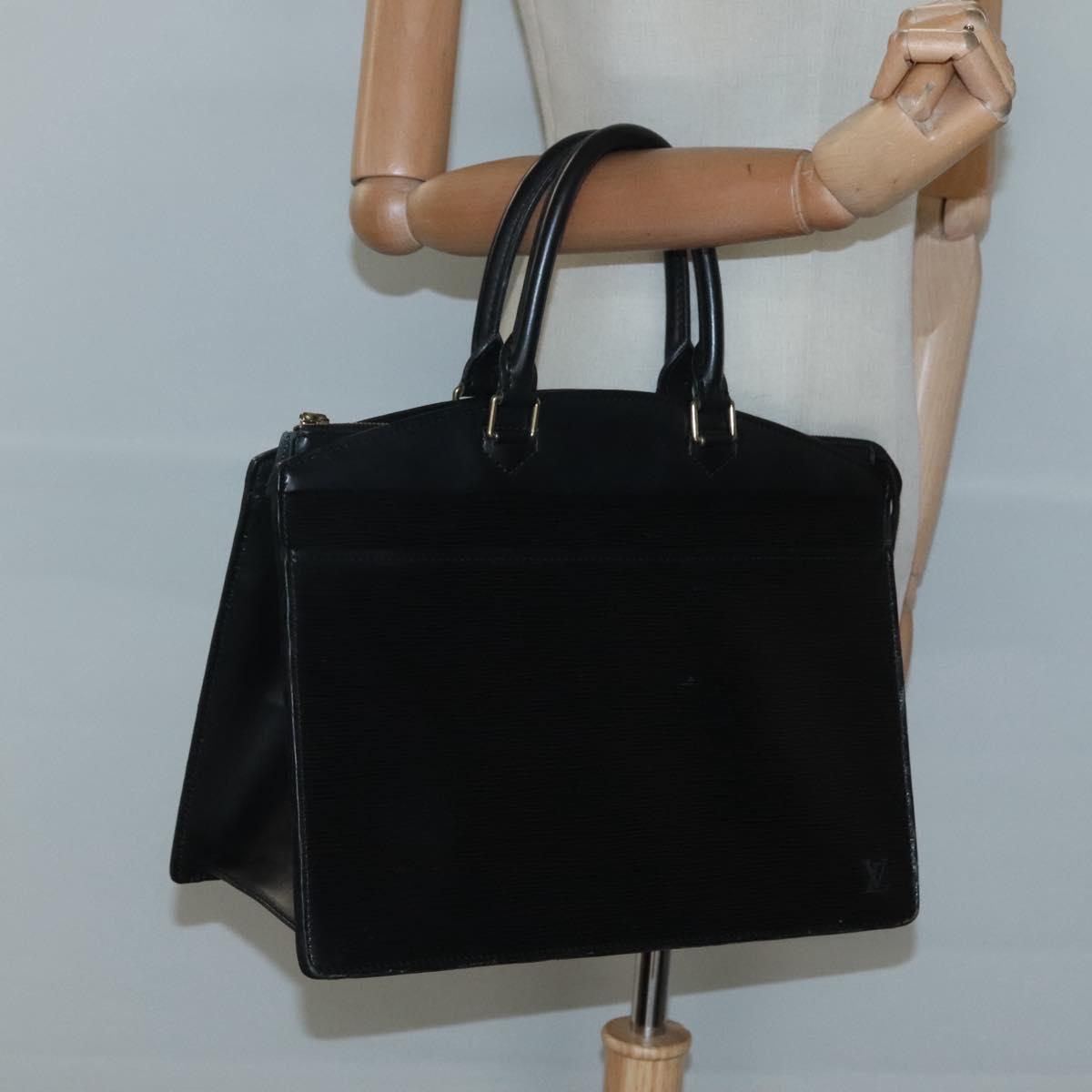 Louis Vuitton Riviera Black Leather Handbag (Pre-Owned)