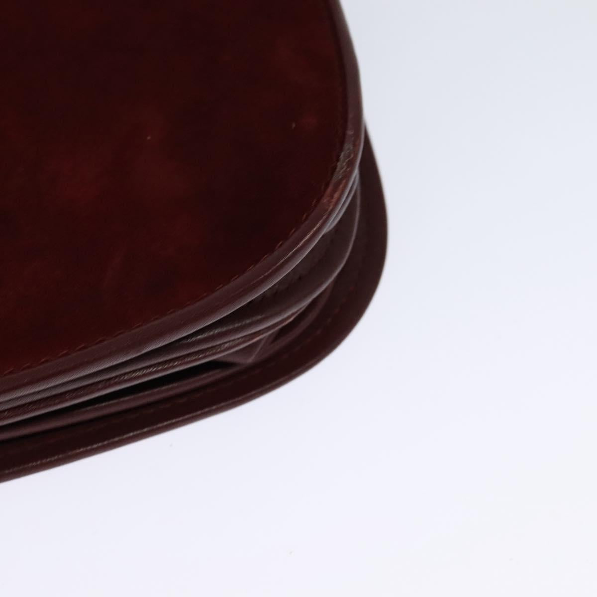 Cartier Must De Cartier Burgundy Suede Shoulder Bag (Pre-Owned)