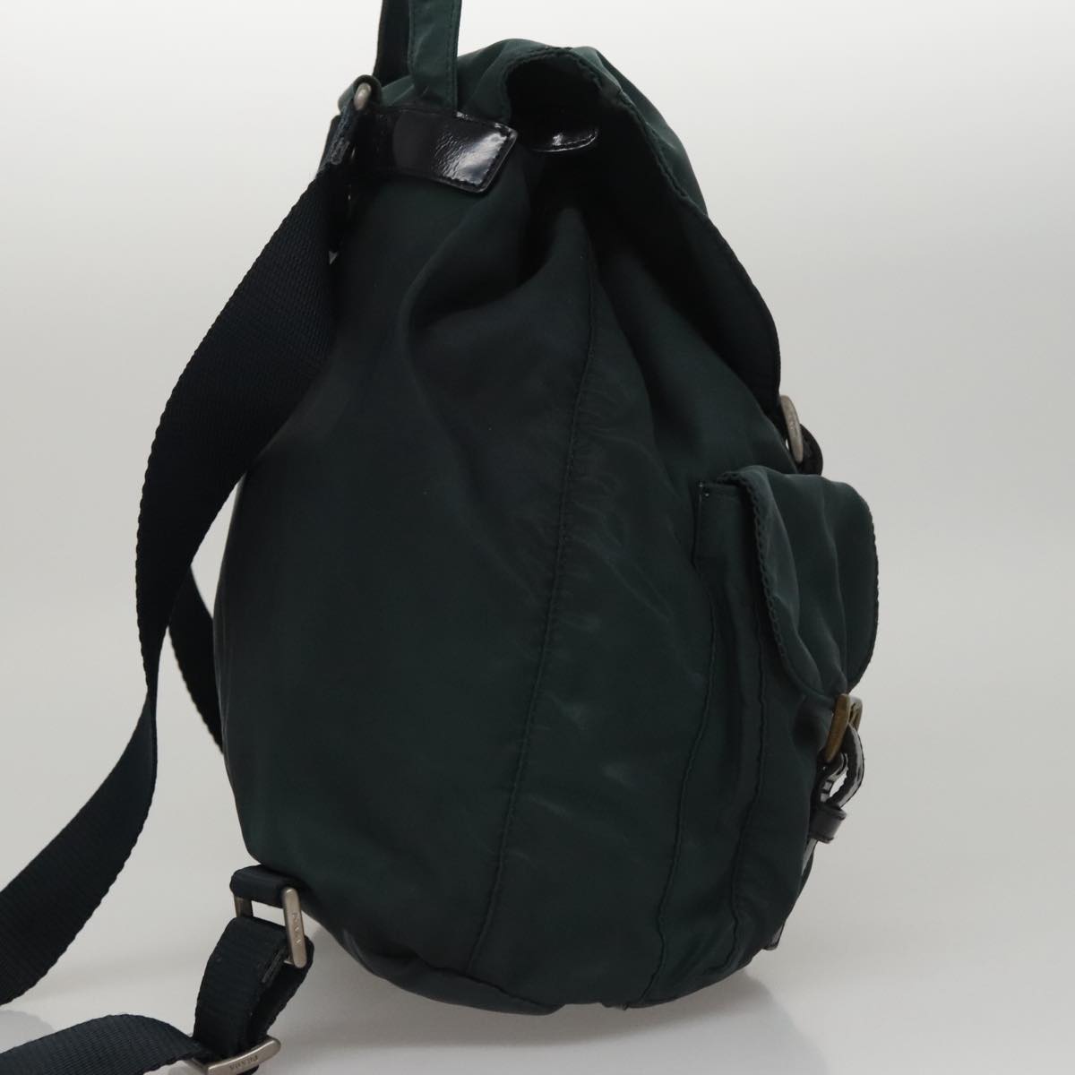 Prada Re-Nylon Green Synthetic Backpack Bag (Pre-Owned)