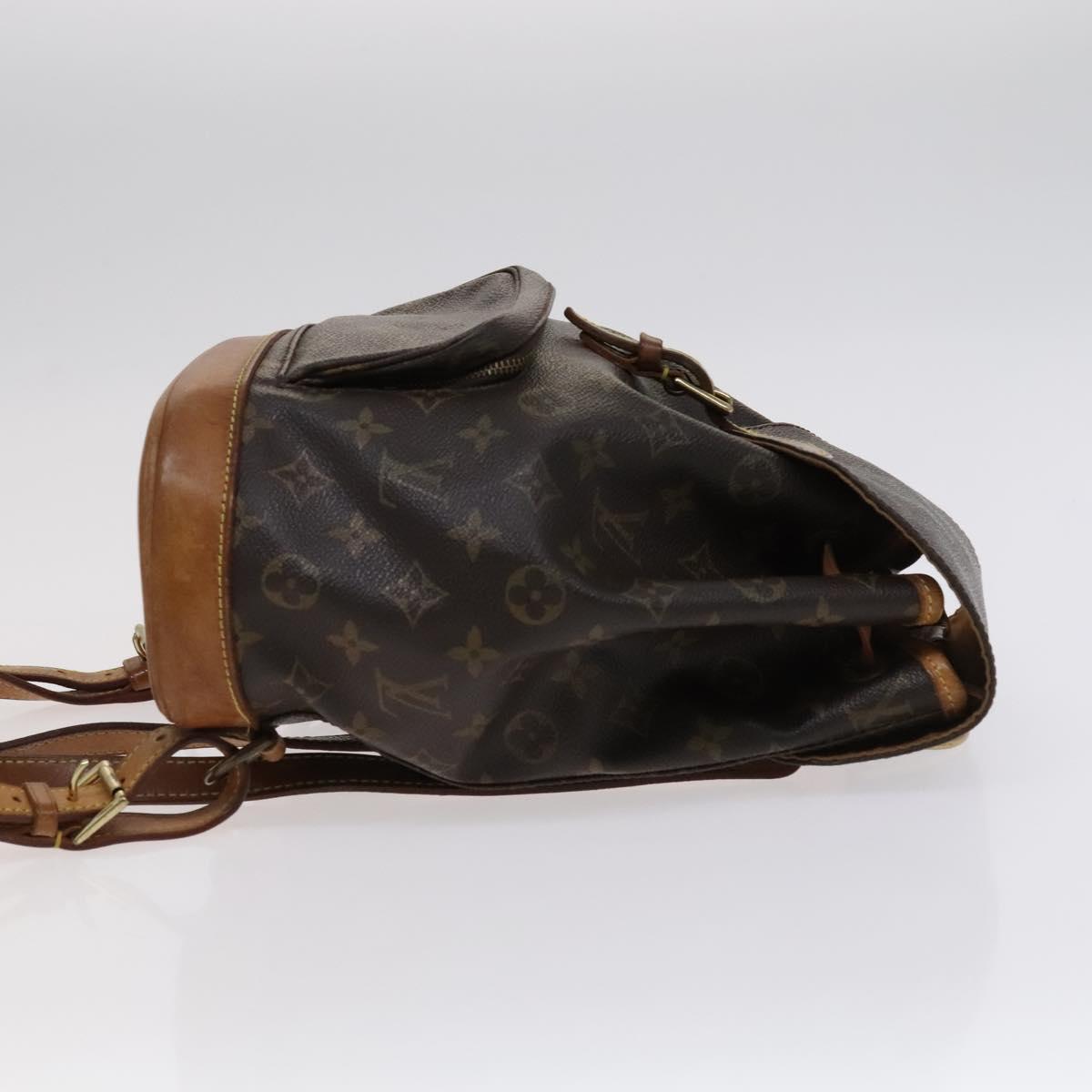 Louis Vuitton Montsouris Mm Brown Canvas Backpack Bag (Pre-Owned)