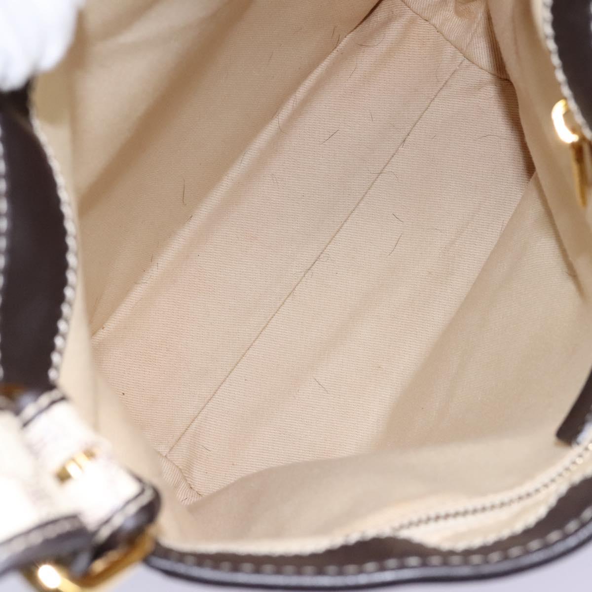 Céline Macadam White Canvas Shoulder Bag (Pre-Owned)