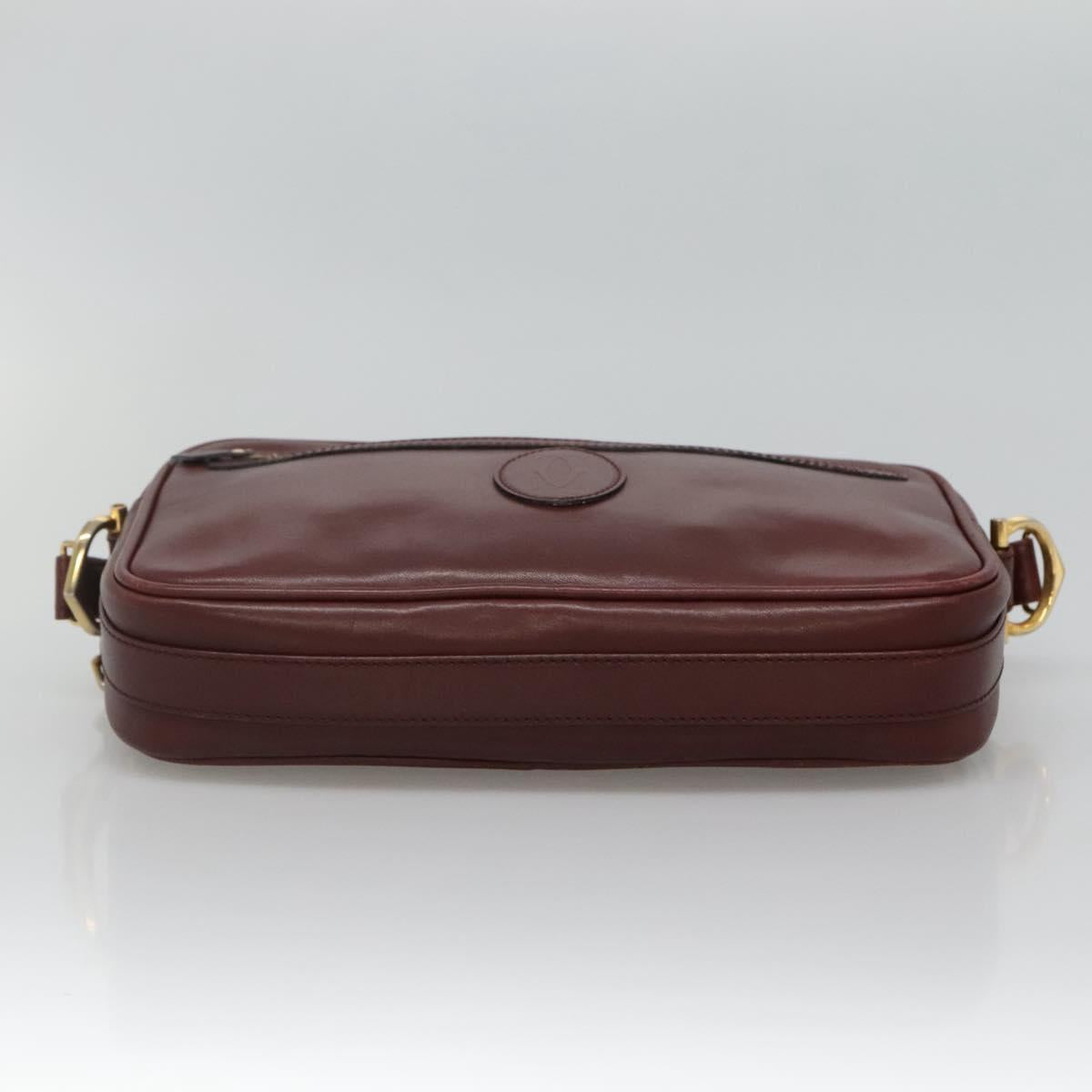 Cartier Must Line Burgundy Leather Shoulder Bag (Pre-Owned)