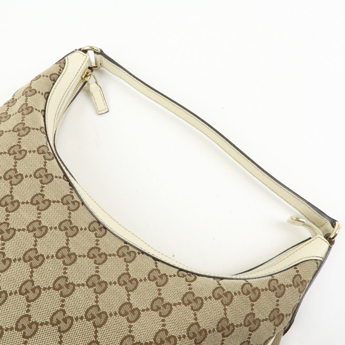 Gucci Shoulder Canvas Beige Canvas Shoulder Bag Bag (Pre-Owned)
